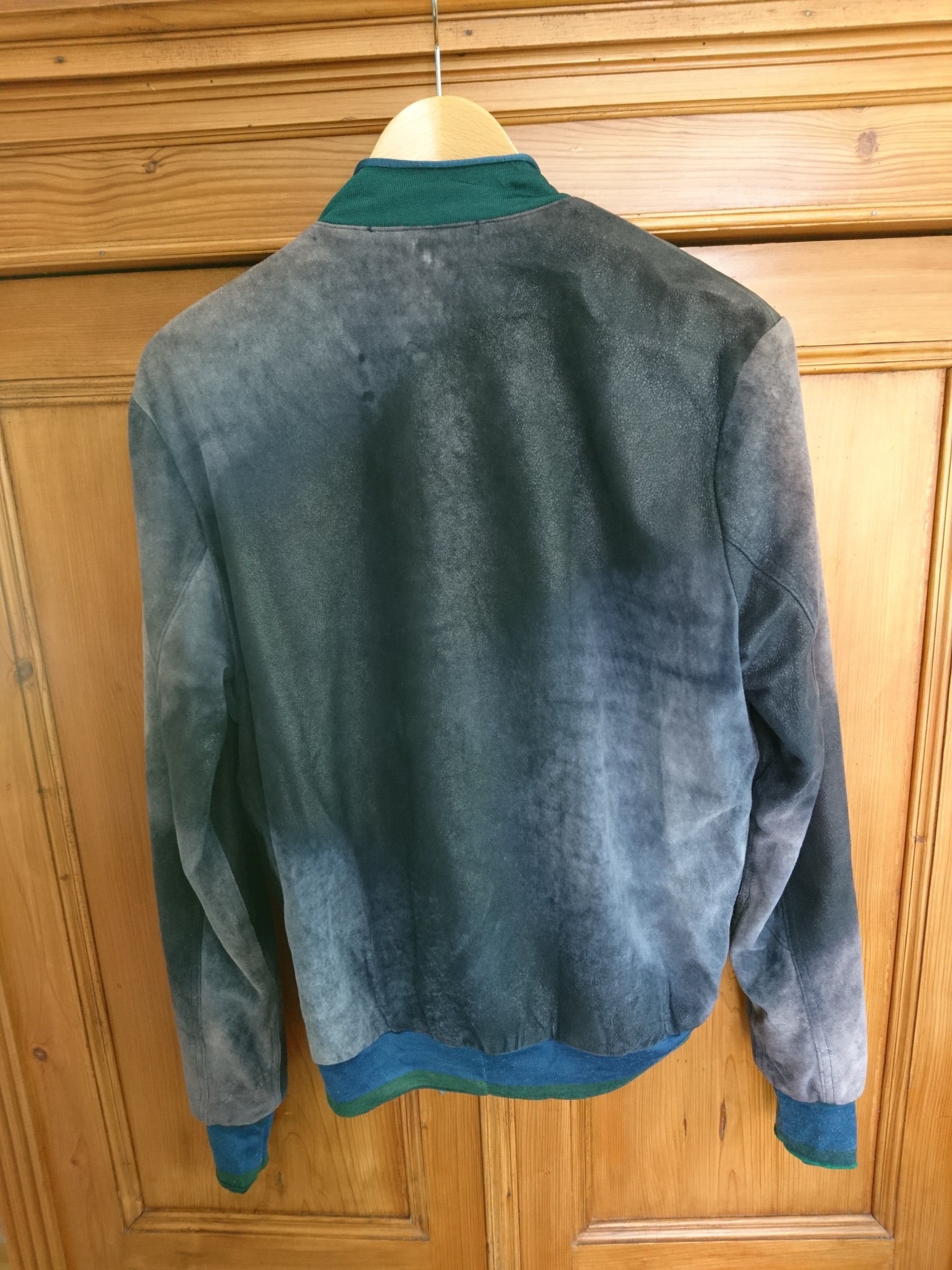 Longjourney - Rare Patchwork Leather Horsehair Cotton Bomber Jacket S M L - 11