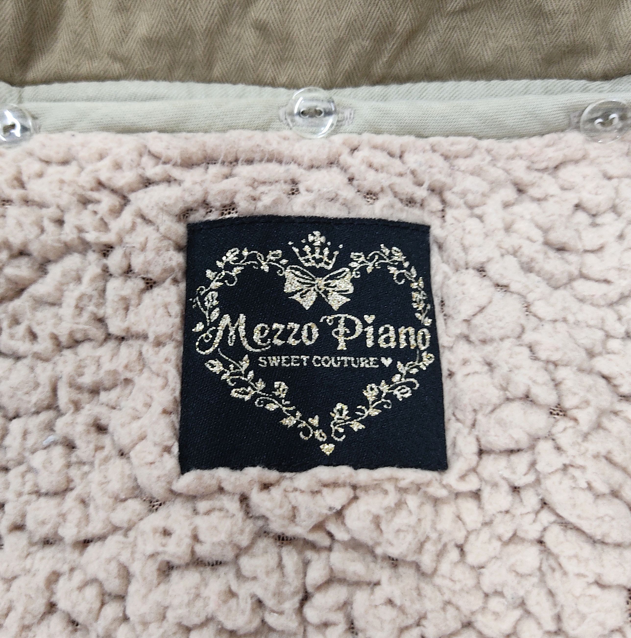 Japanese Brand - MEZZO PIANO Sweet Couture Ruffle Khaki Lined Jacket - 8