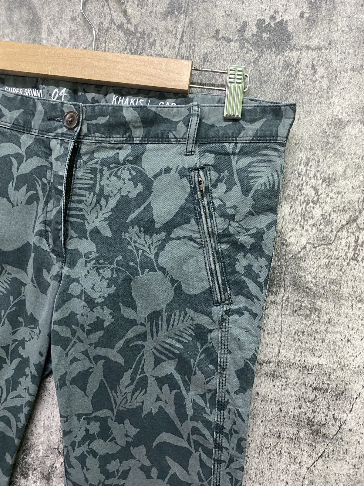 Khakis By Gap Japan Made Super Skinny Floral Design Pants - 5