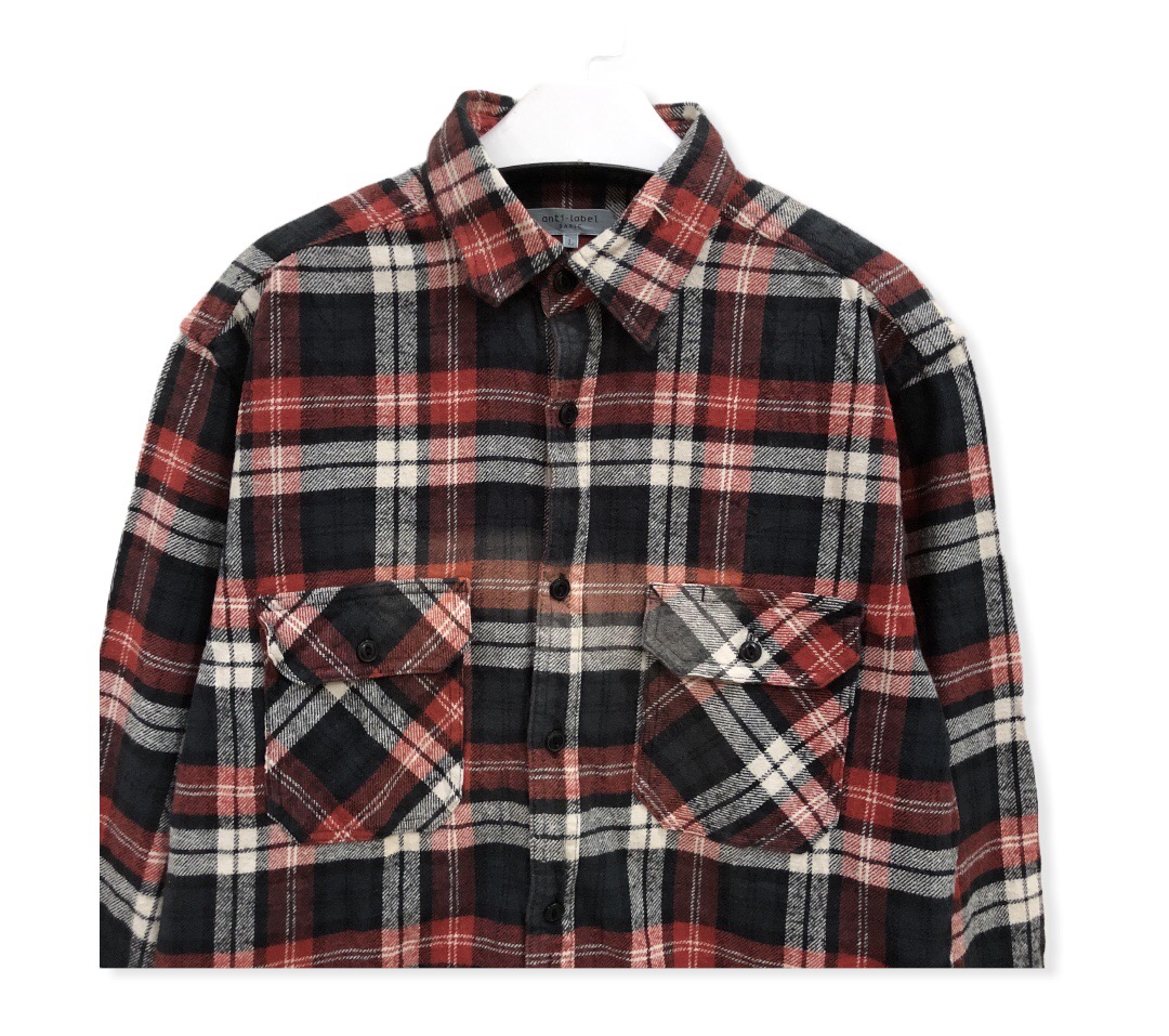 Japanese Brand - Japanese Brand Anti-Label Plaid tartan Flannel Shirt 👕 - 3