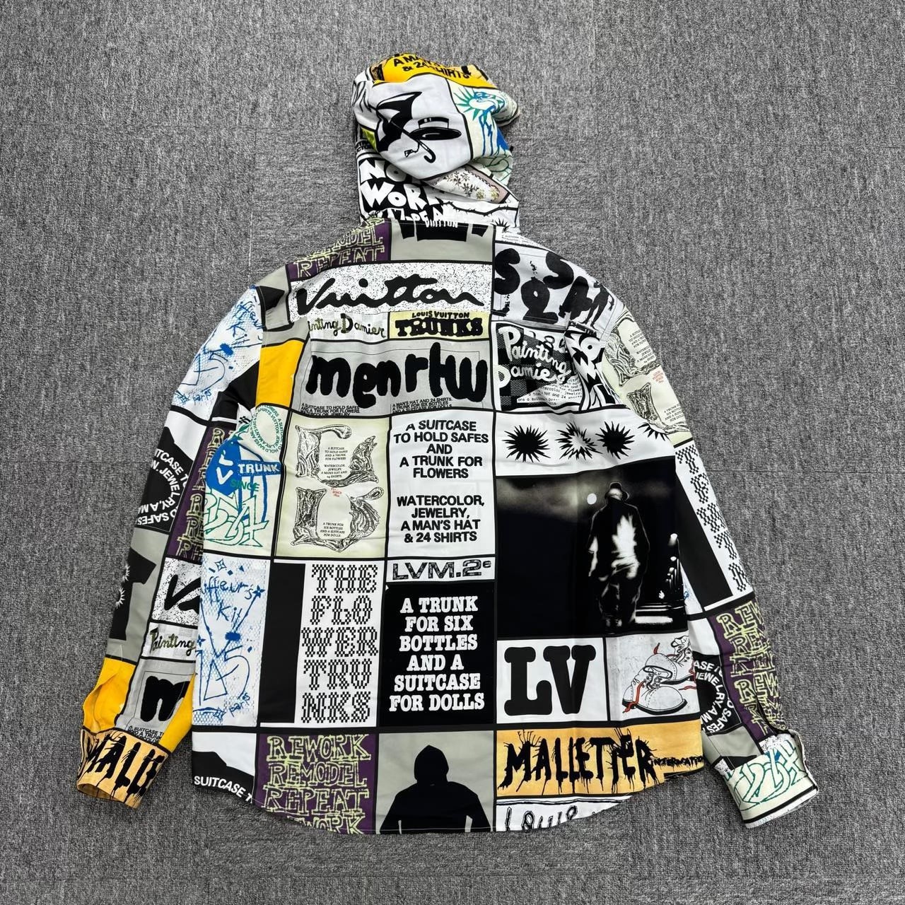 louis vuitton lv magazine style puzzle jacketlouis vuitton lv magazine style puzzle jacket - 2