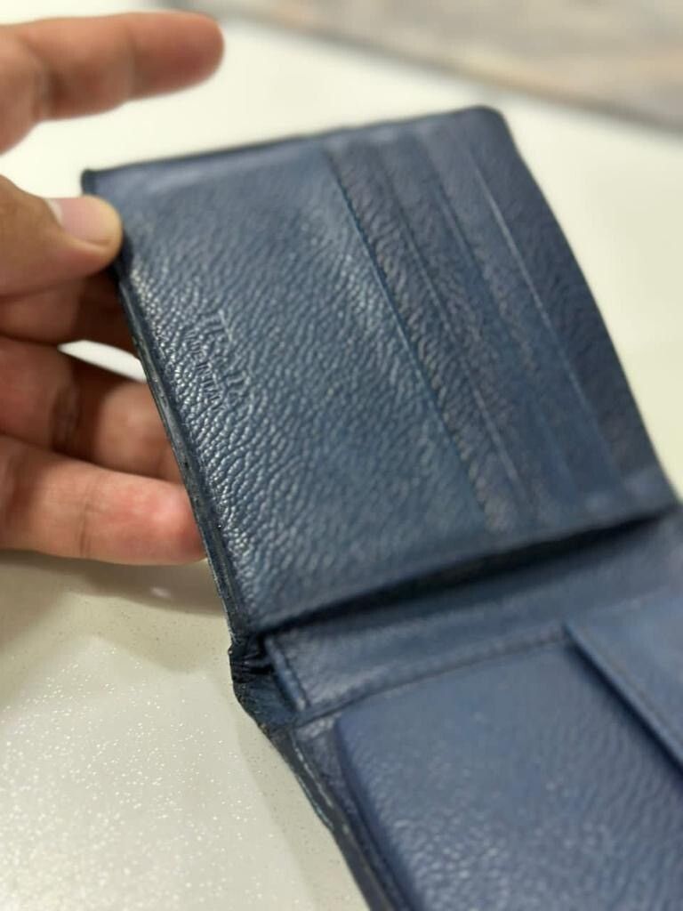 Authentic Prada Bifold Blue Men Wallet - 5