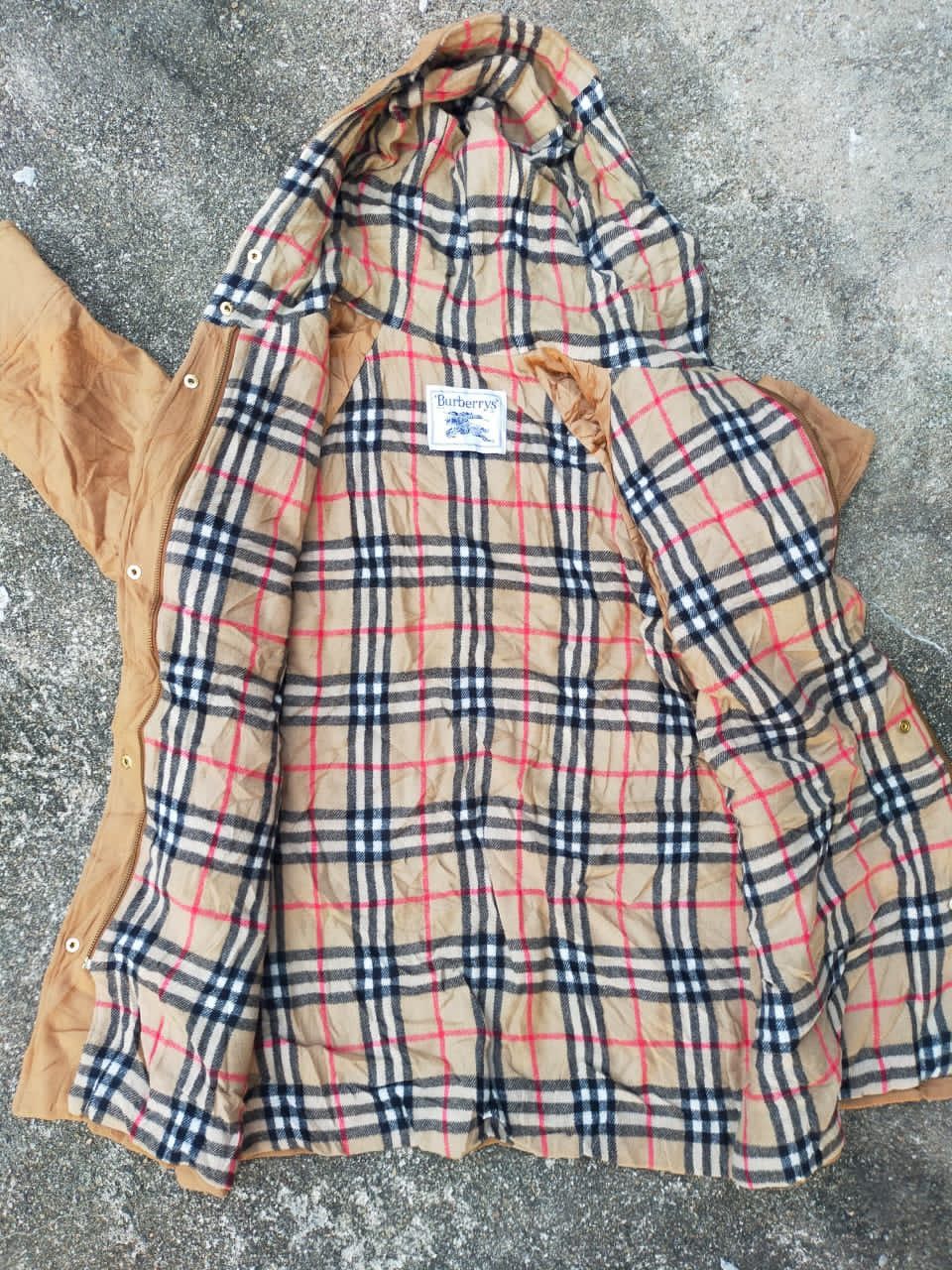 Vintage Burberry’s Wool Nova Check Hooded Parka - 1