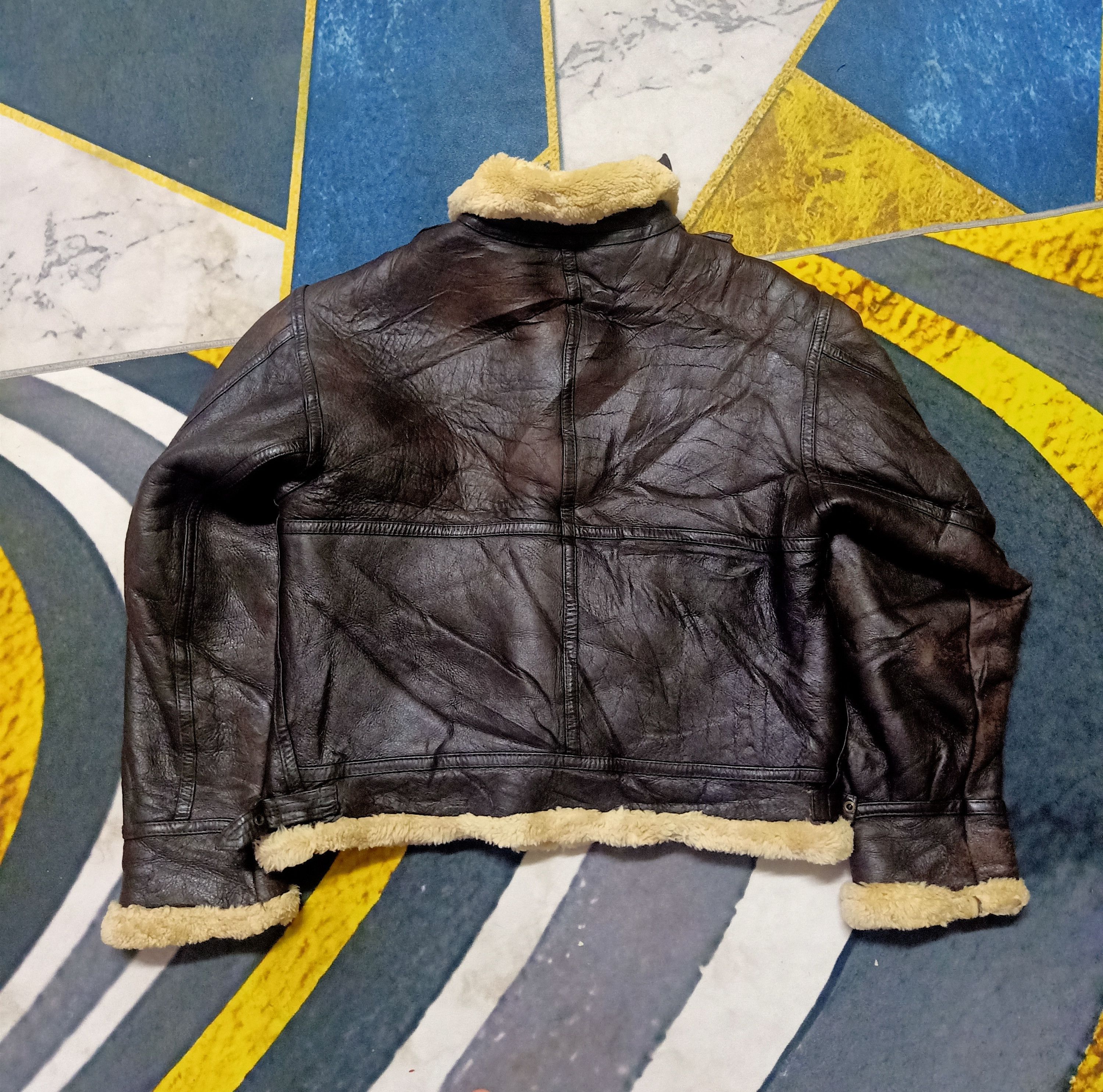 Sheepskin Coat - B3 Aviator Leather Jacket Sheepskin - 3