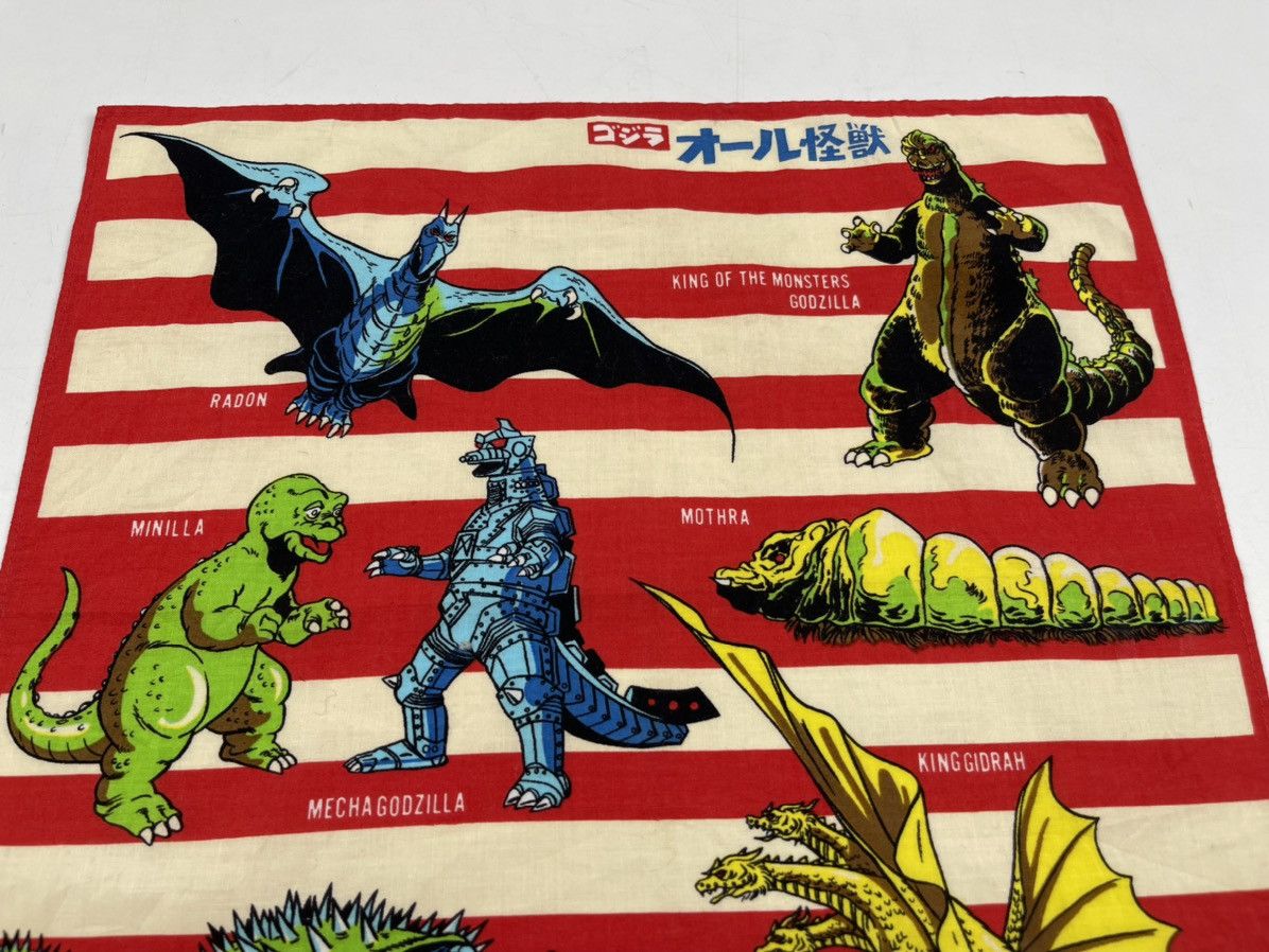 vintage godzilla handkerchief pocket square HC0272 - 3