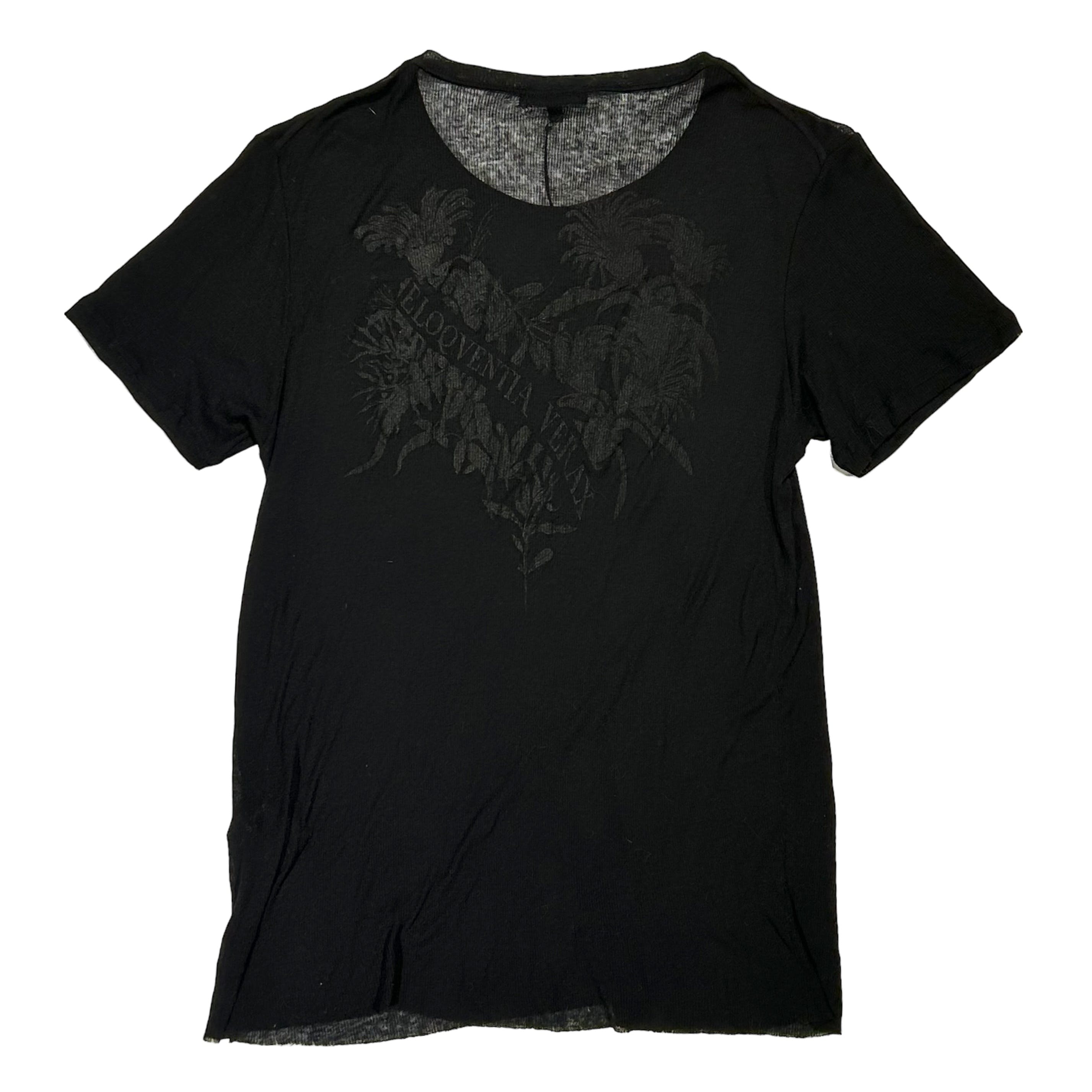 Sheer Graphic Cashmere T Shirt - 2
