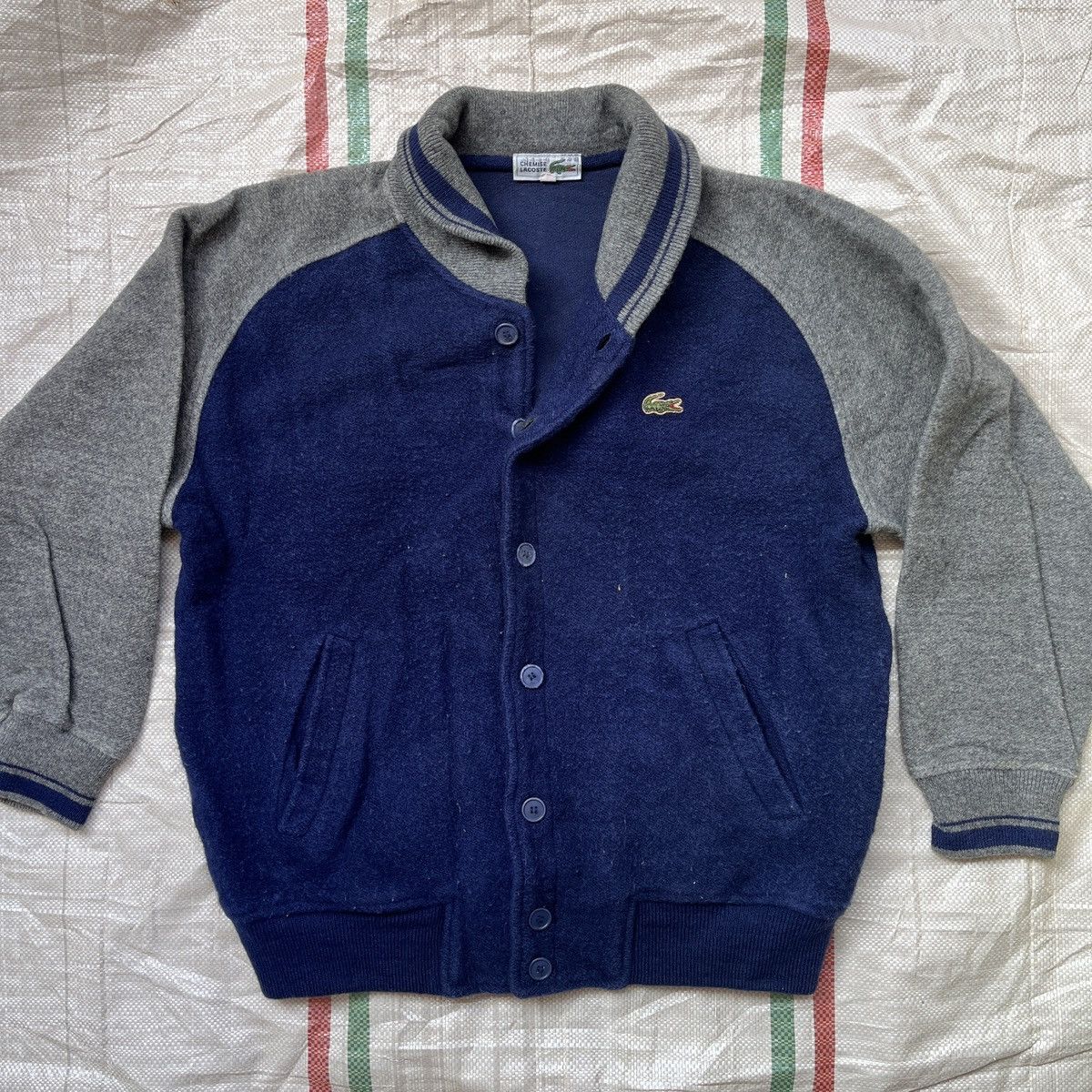 Bomber Style Jacket Lacoste Vintage 80s Sweater Japan - 17