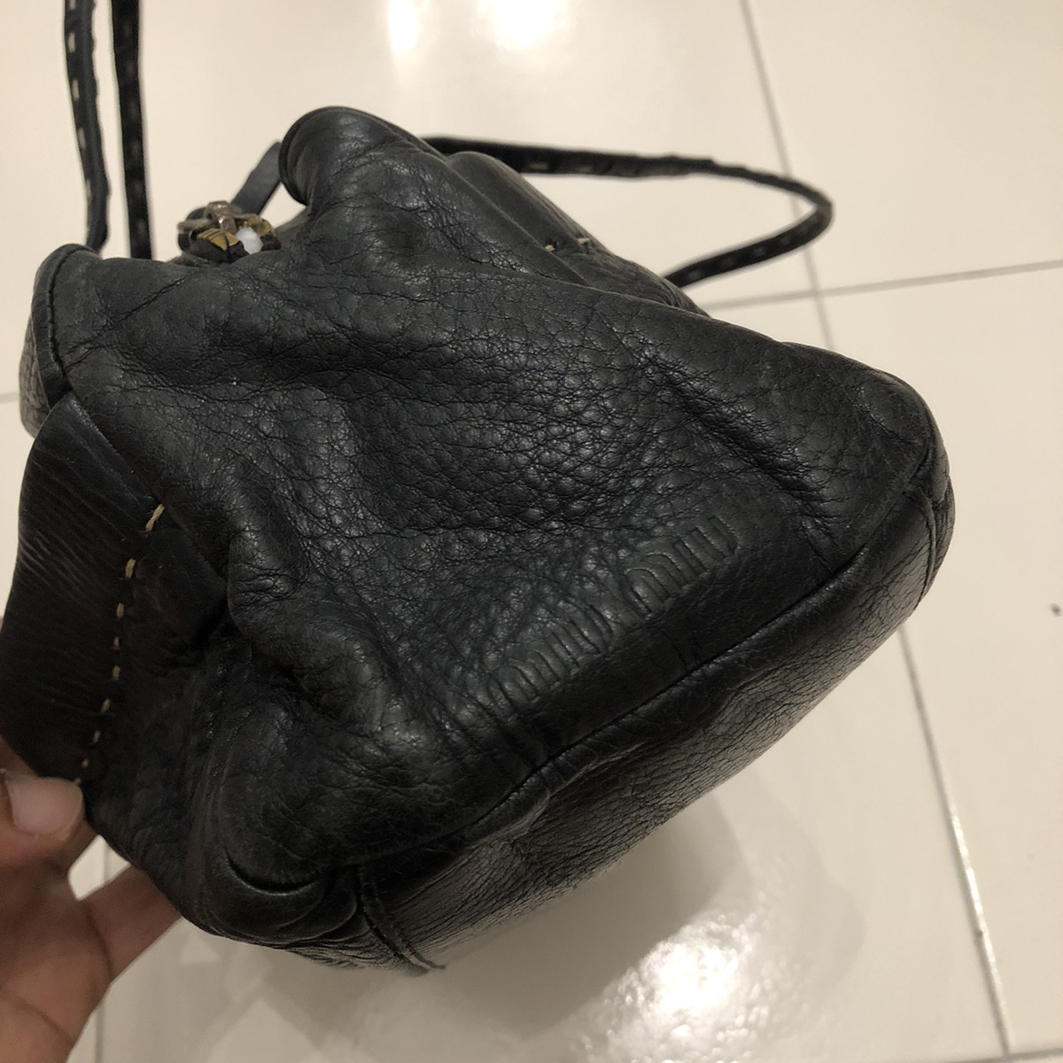 Miu miu leather hobo bag - 3