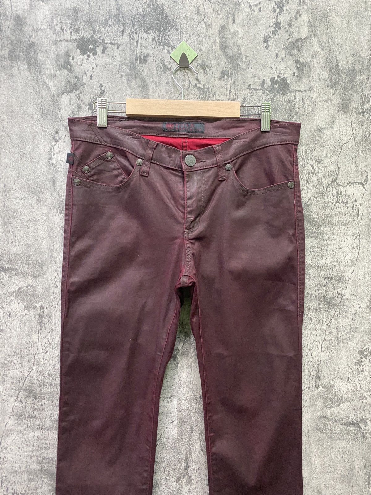 ROCK & REPUBLIC Maroon Waxed Pant - 3