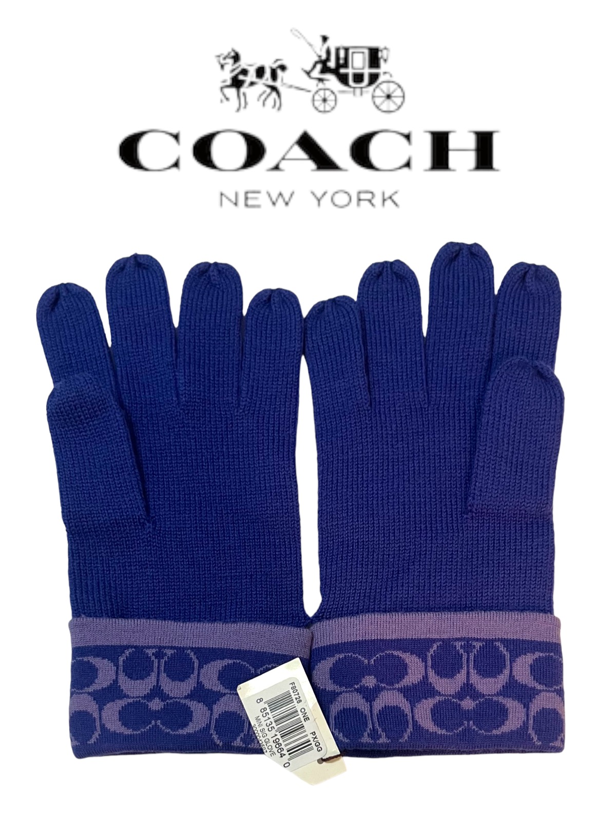 Coach - COACH ( NEW OLD STOCK ) (NOS) SIGNATURE KNIT TECH GLOVES - 1