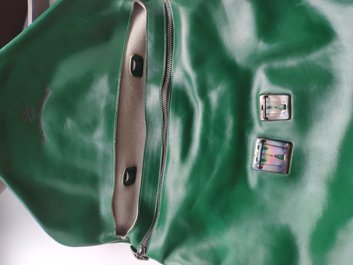 Maxim Sharov - NEW ! Green leather bag. Like GUIDI, Saint Laurent - 4