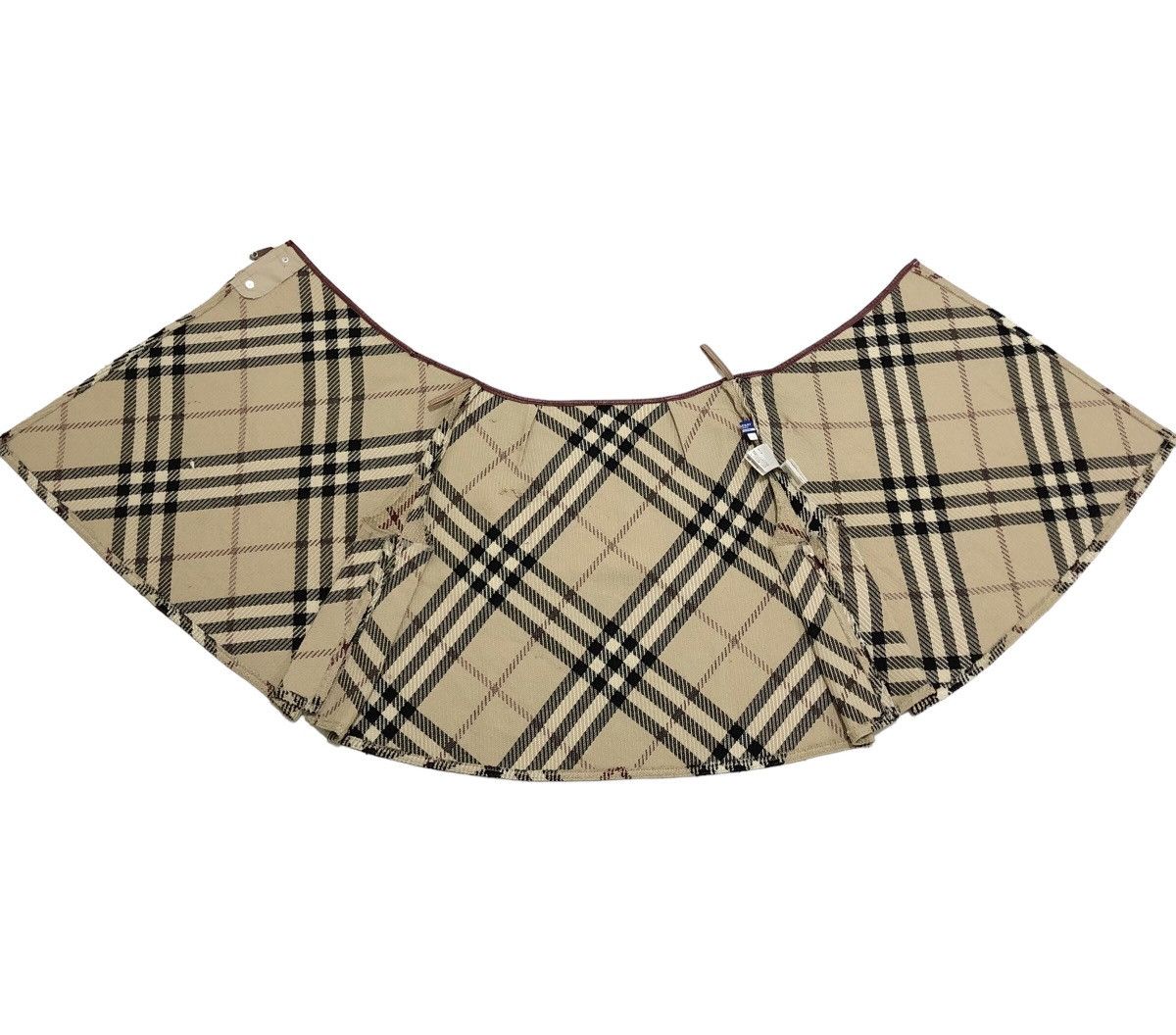 🔥 Burberry Nova Check Wool Mini Skirt - 6
