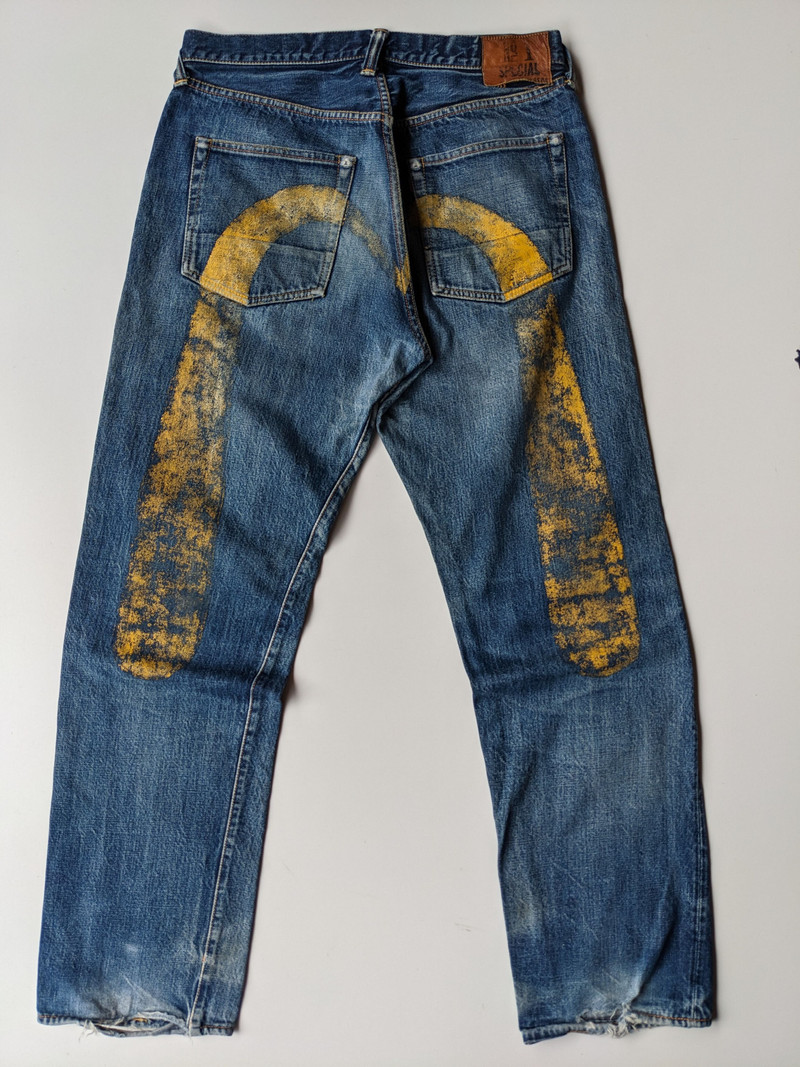 Vintage EVISU DAICOCK selvedge distressed jeans - 1