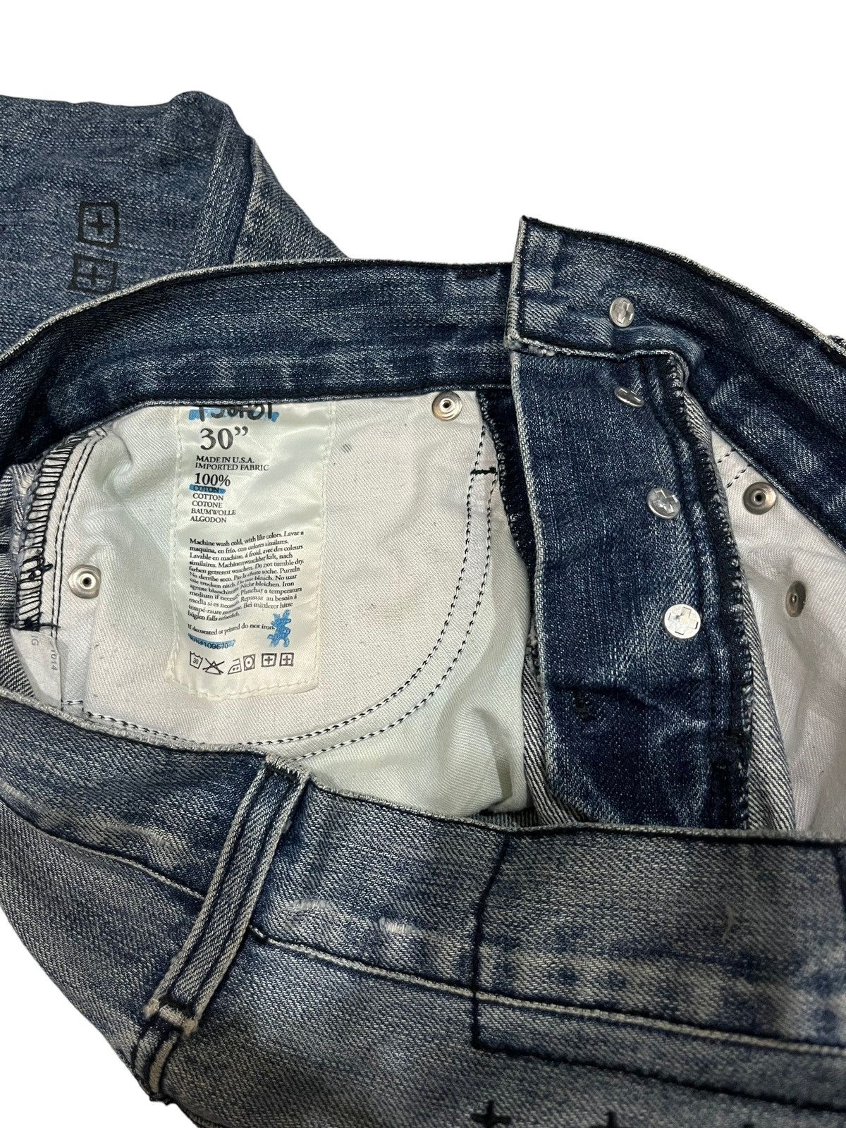 Jeans KSUBI Usa Brand Flybutton Distressed Denim - 14