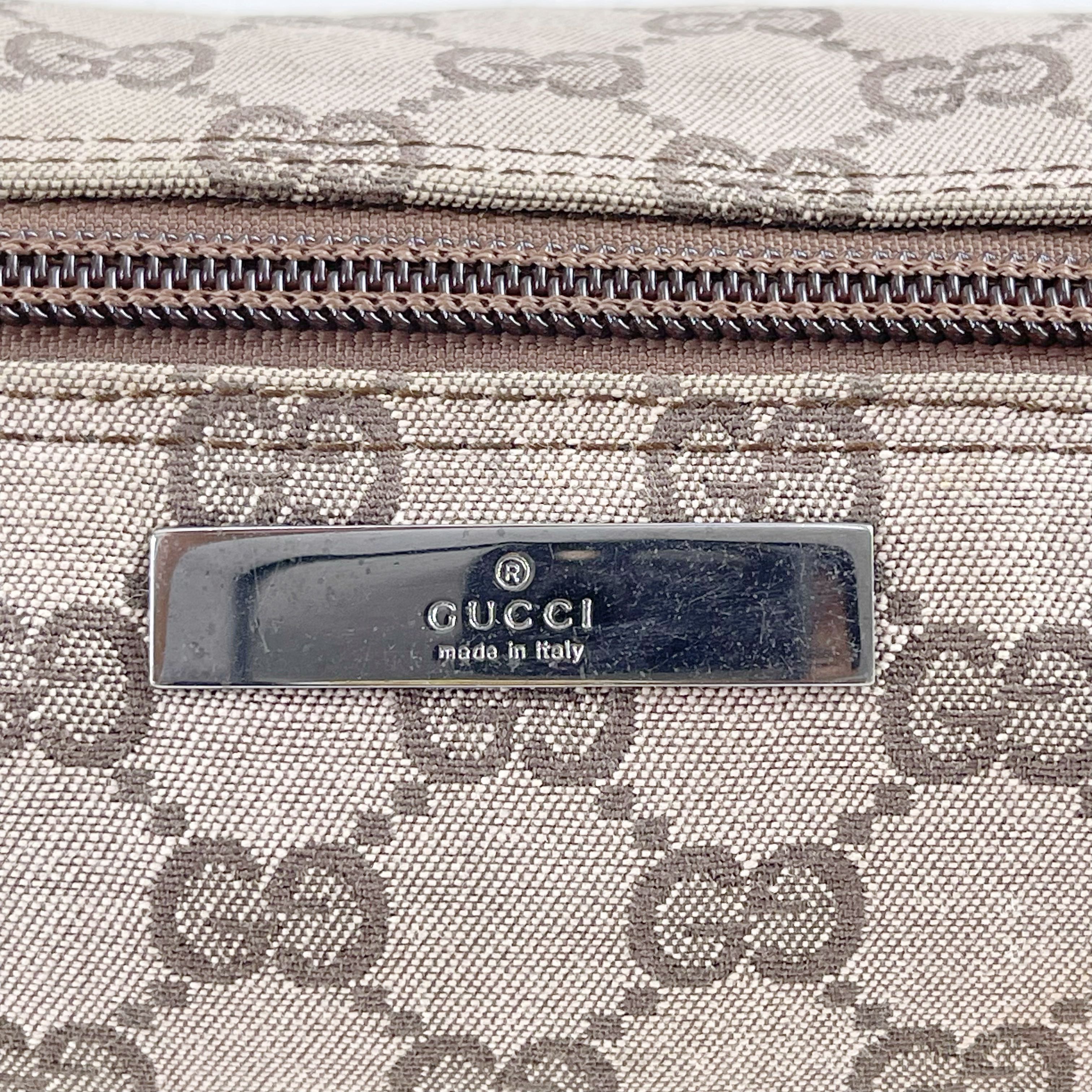 Gucci GG Canvas Boat Baguette Leather Trim - 4