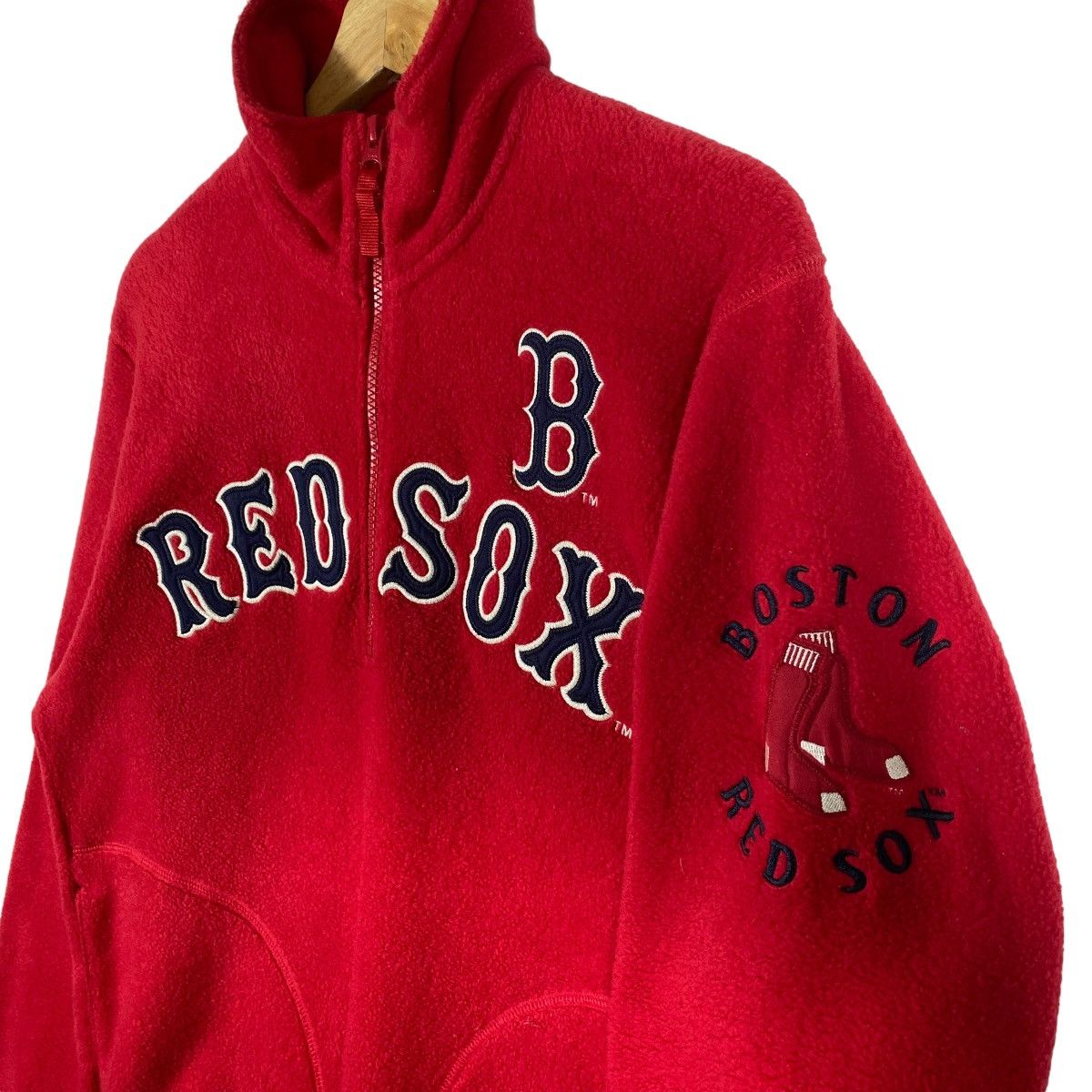 MLB - Vintage Red Sox Boston Fleece Half Zip - 5