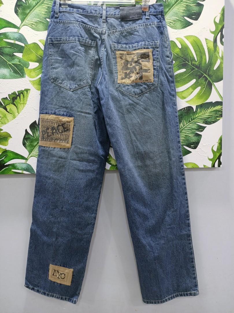 Other Designers Sean John - Sean John side tape patchwork jeans