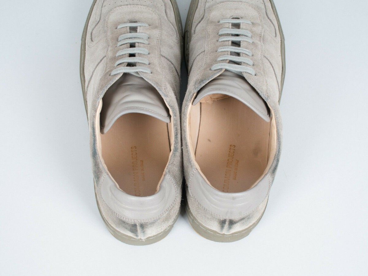 Common Project Bball Low Grey Suede Sneakers - 7