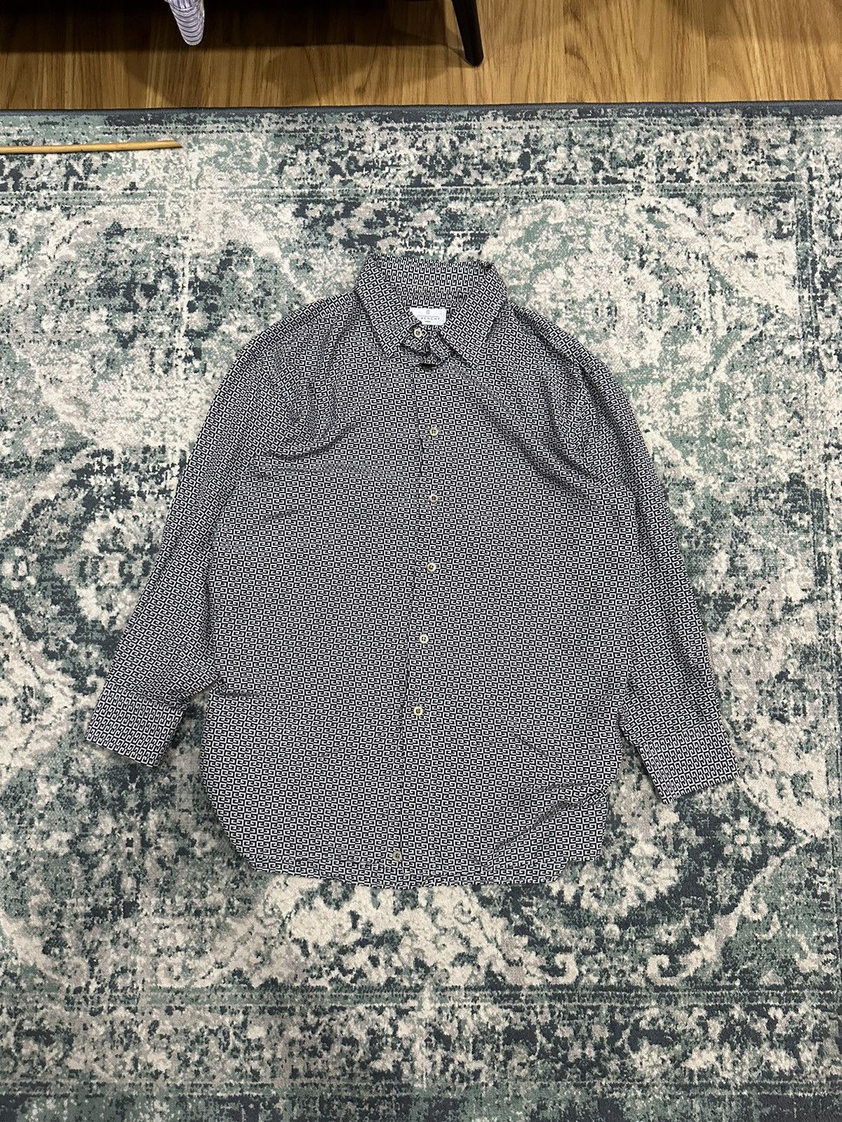 Givenchy Made in Italy Monogram Silk Button Shirt - 18