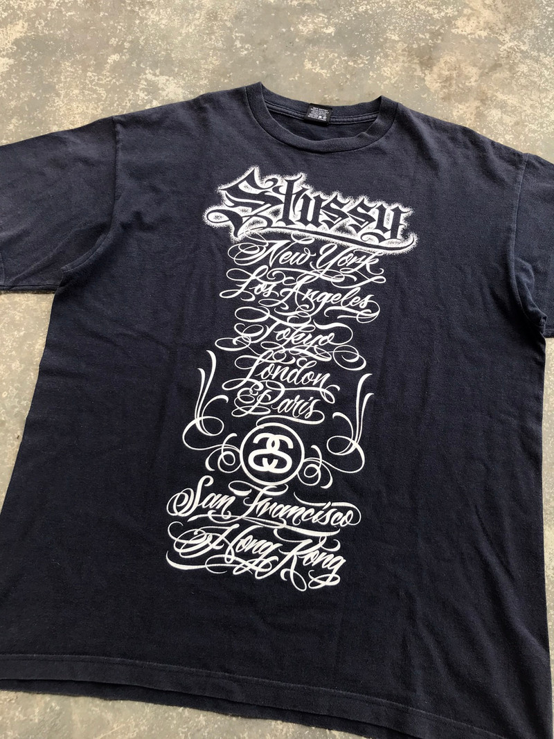 Stüssy Vintage Stussy world tour x Mr Cartoon tee | gbstore