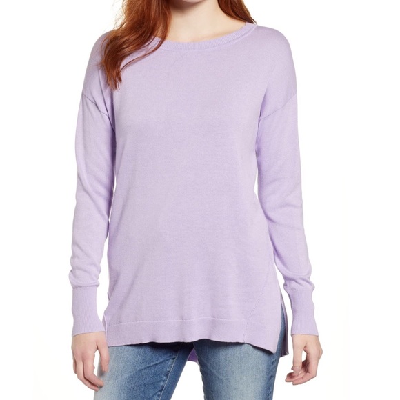 Caslon Lilac Zip Back Sweater - 3