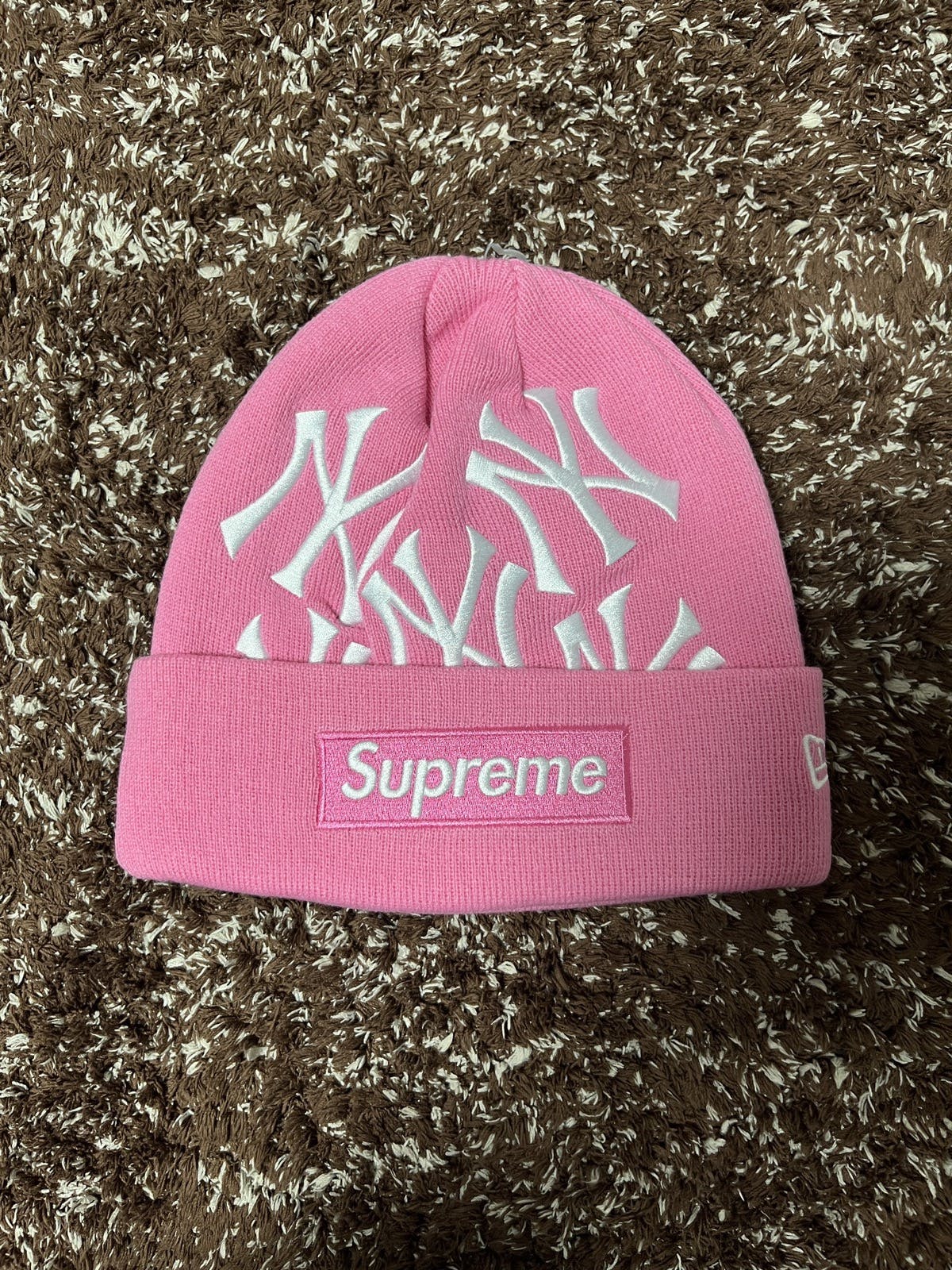 Supreme Supreme New York Yankees New Era Box Logo Black Beanie