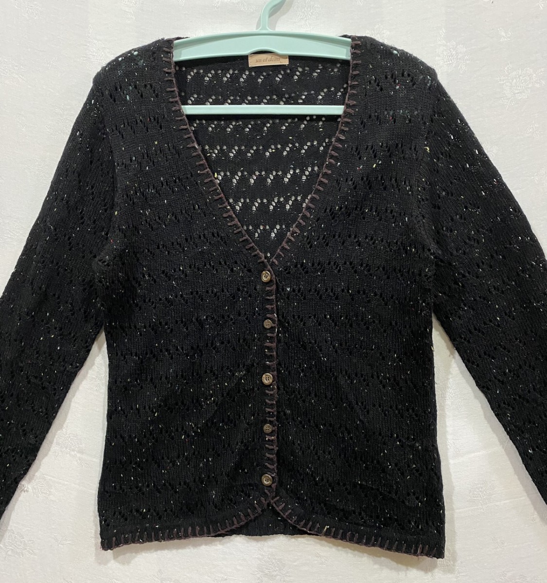 Cardigan - Un Et Demi Crocheted / Knitted Wool Blend - 2
