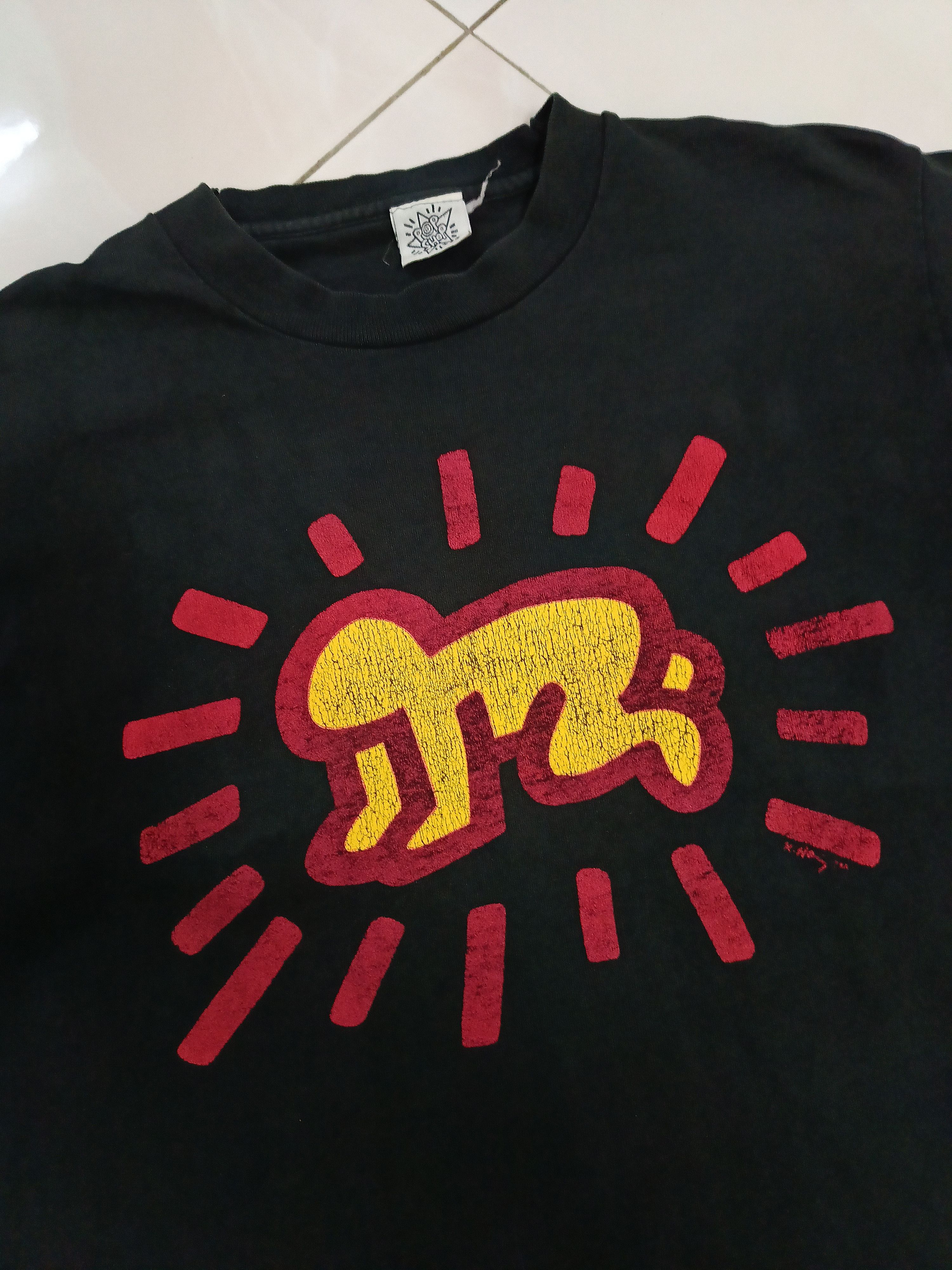 Very Rare - 90s Iconic Art Pop Shop Keith Haring Barking Dog Tee - 2