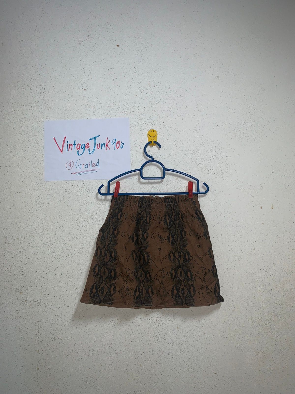Vintage CECIL Mcbee Mini Skirt Snake skin design - 3