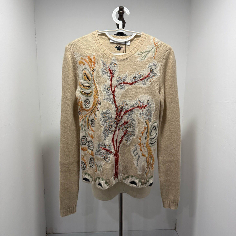 Dior Hand Embroidery Logo Cashmere Sweater - 1