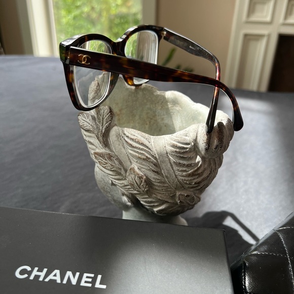 Chanel CH3392 Dark Tortoise Square Eyeglasses Glasses Frames Italy Gold Logo. - 9