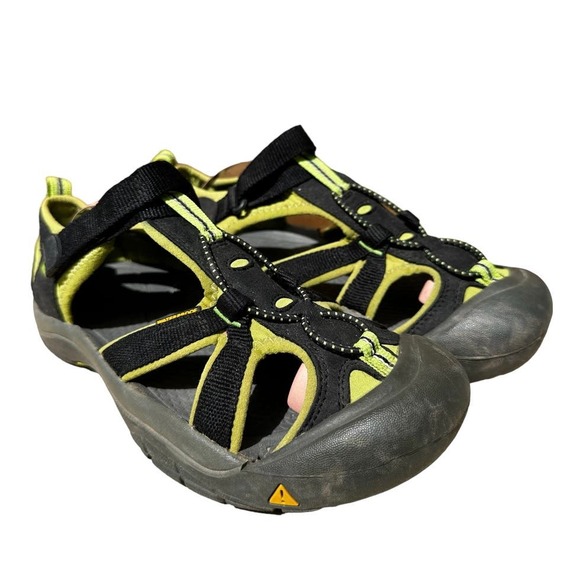 Keen Newport Sandals Hiking Closed Toe Waterproof Rubber Black Yellow Green 6 - 1