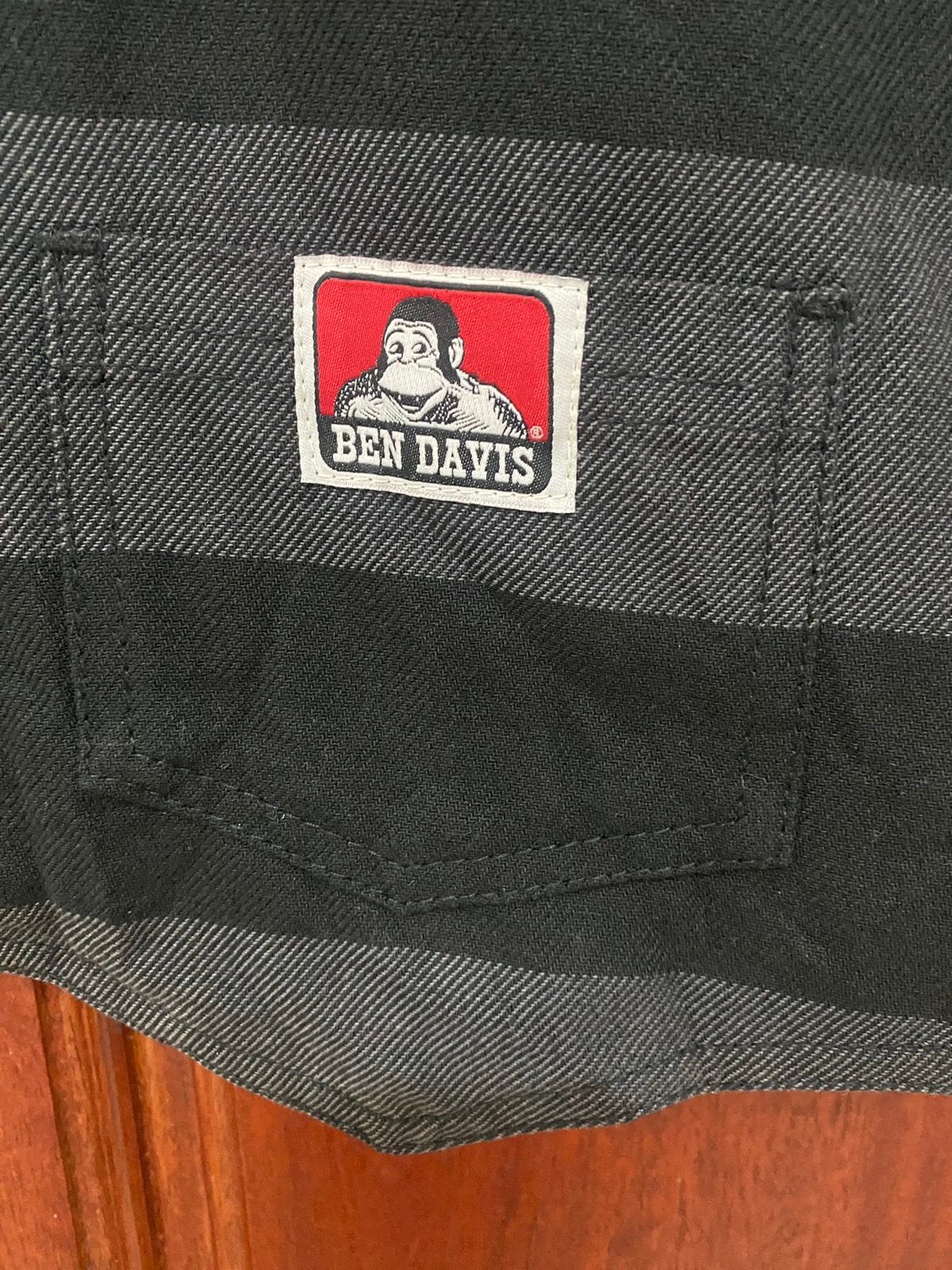 Ben Davis Stripe Denim Black Vest Jacket - 3