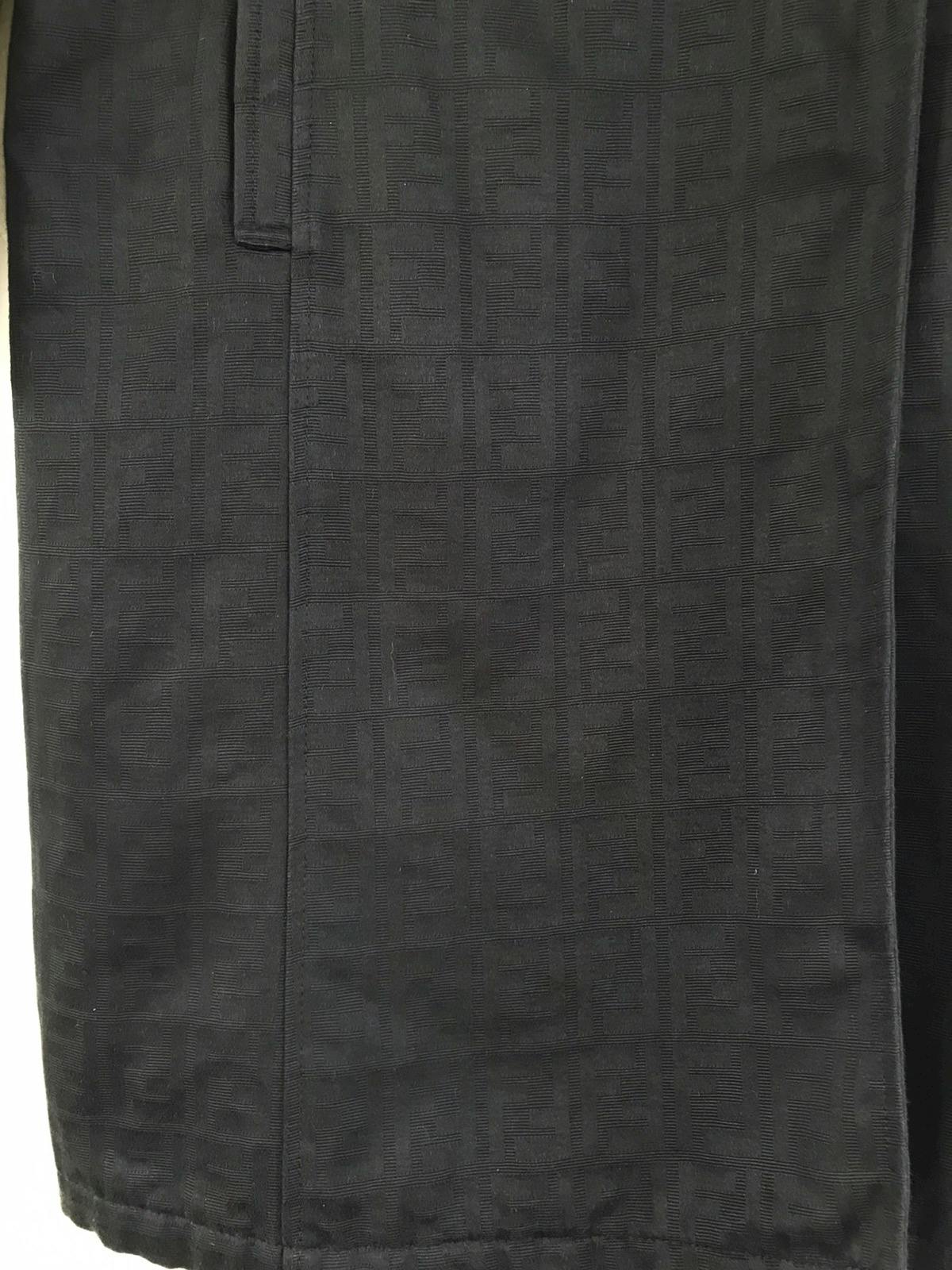 FENDI Monogram Zucca Black Trench Coat Long Jacket - 8