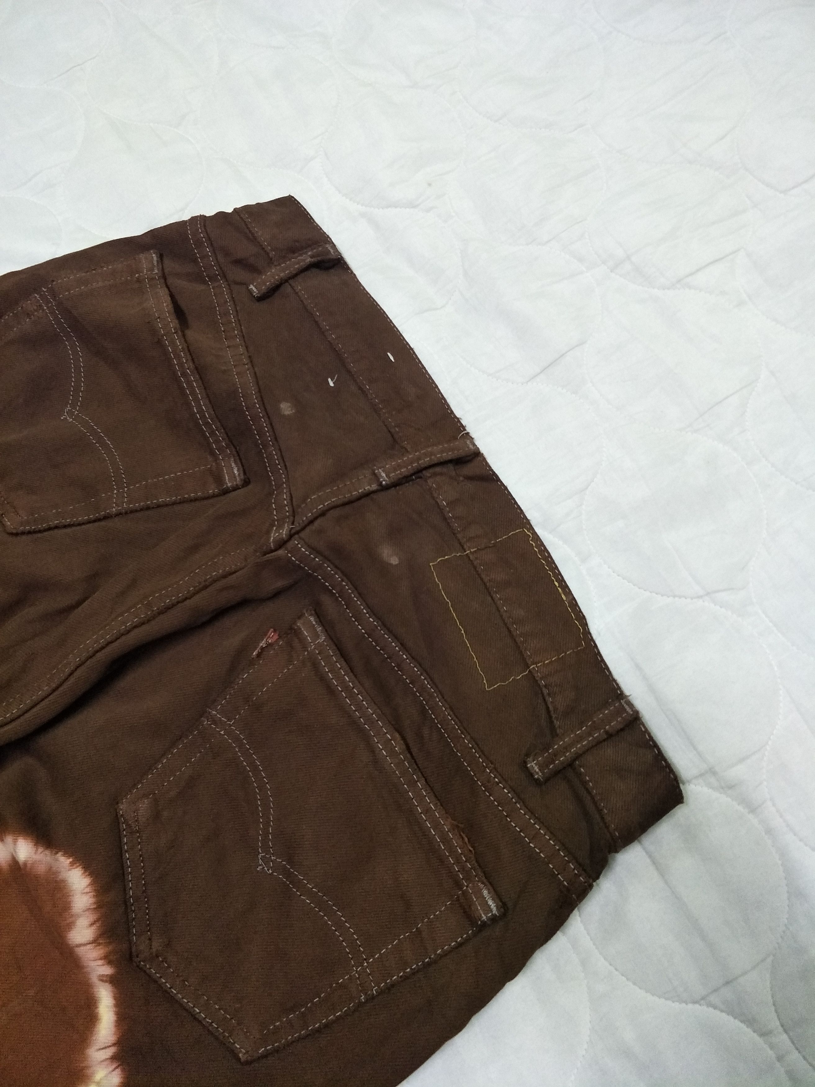 Vintage Levi's Acid Ring Brown Ripped Distress Denim - 10