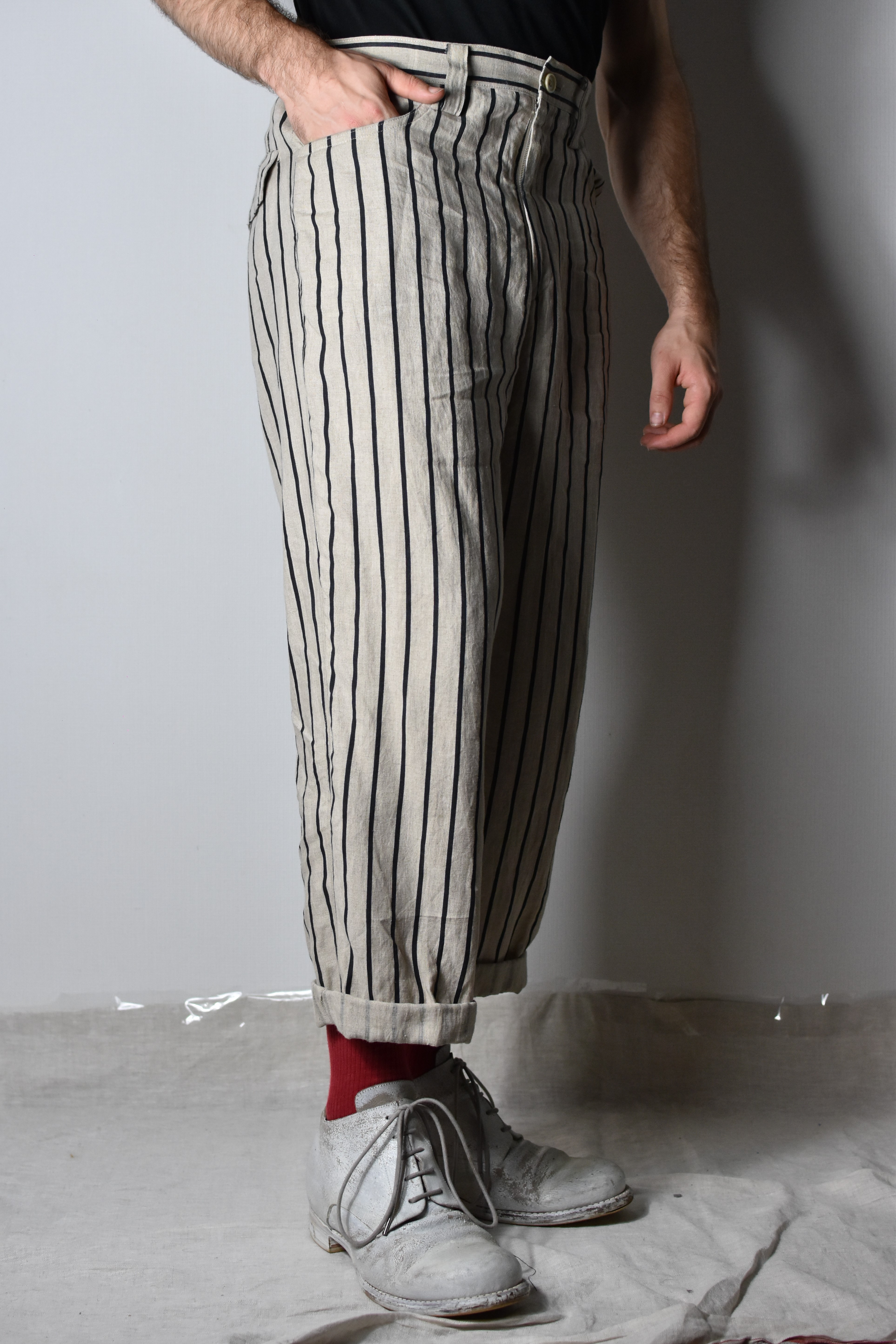 YYPH SS06 Striped Linen Pants - HR-P24-315 - 4