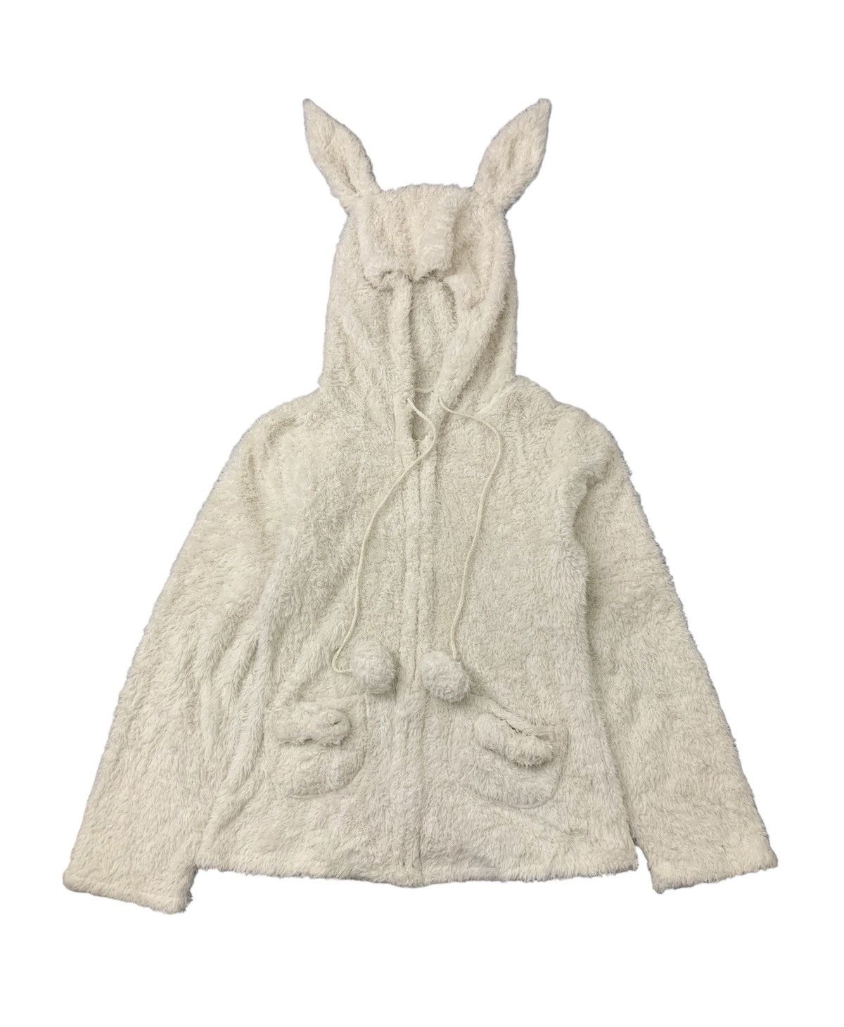 Japanese Brand Unknown Ear Hoodie Fleece Sweater Jacket - 1