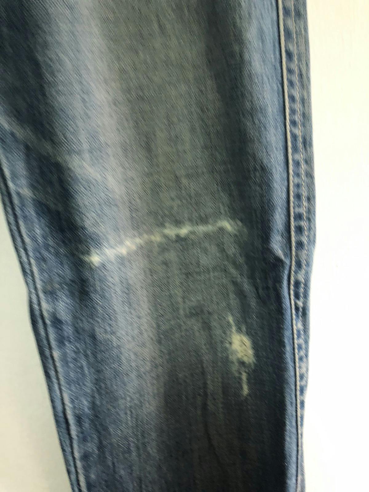 BEAMS Denim Jeans with Silver Paint - 4