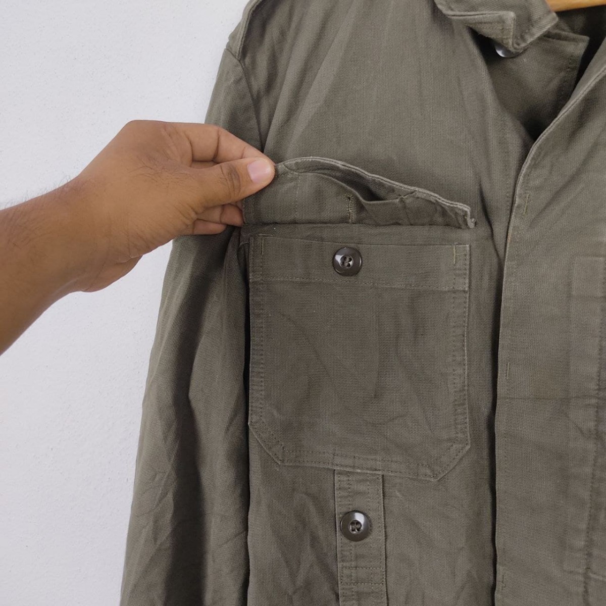 Military - Germany Army Flag Olive Green Shirt Jacket - 5