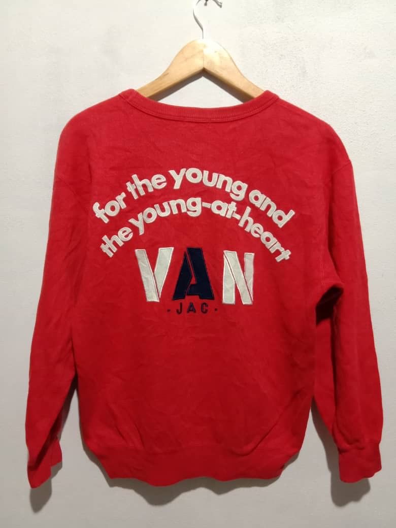 Vintage VAN JAC spellout Sweatshirt Made In Japan - 5kir - 1