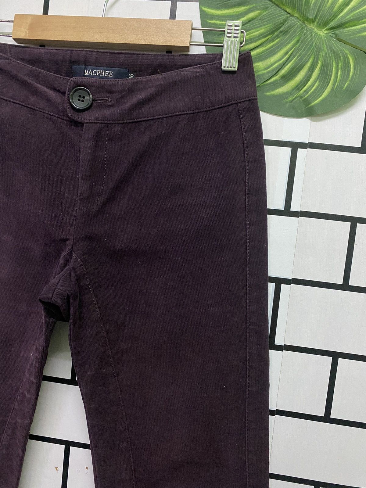 Japanese Brand - Flare MACPHEE Purple Bootcut No Pocket Pants - 6