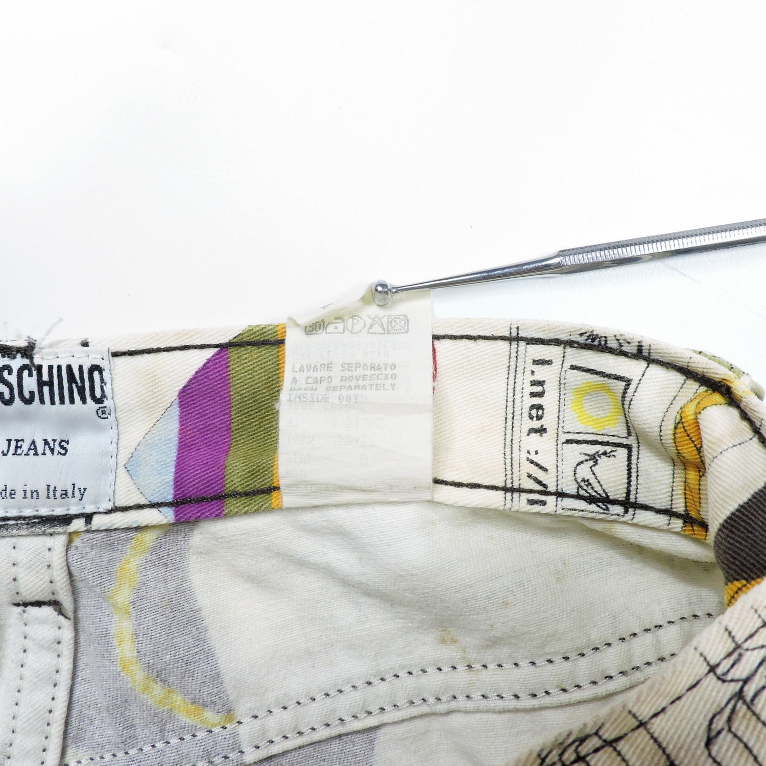 MOSCHINO JEANS POP ART ALL OVERPRINT DENIM PANTS - 5