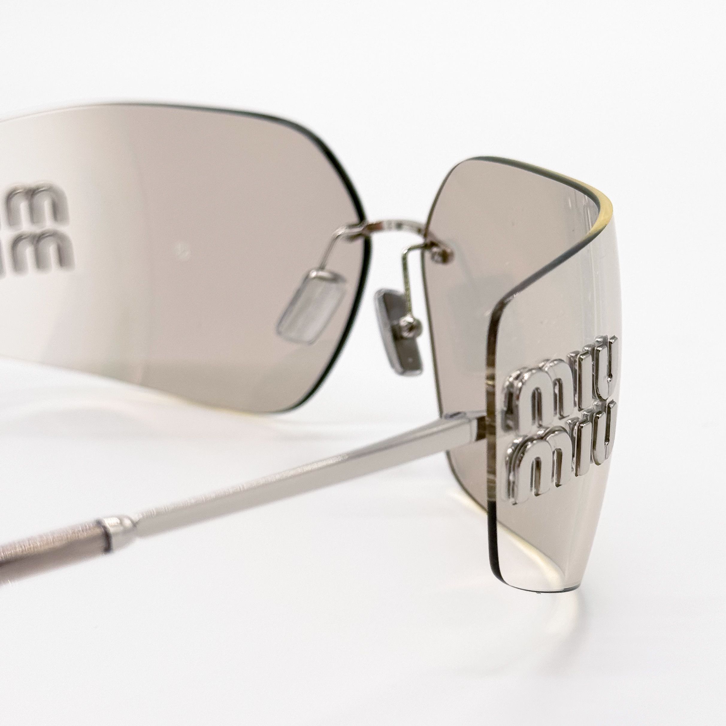 NEW MU54YS 1BC10F MIU MIU SUNGLASSES MU 54YS WRAP EYEWEAR - 8