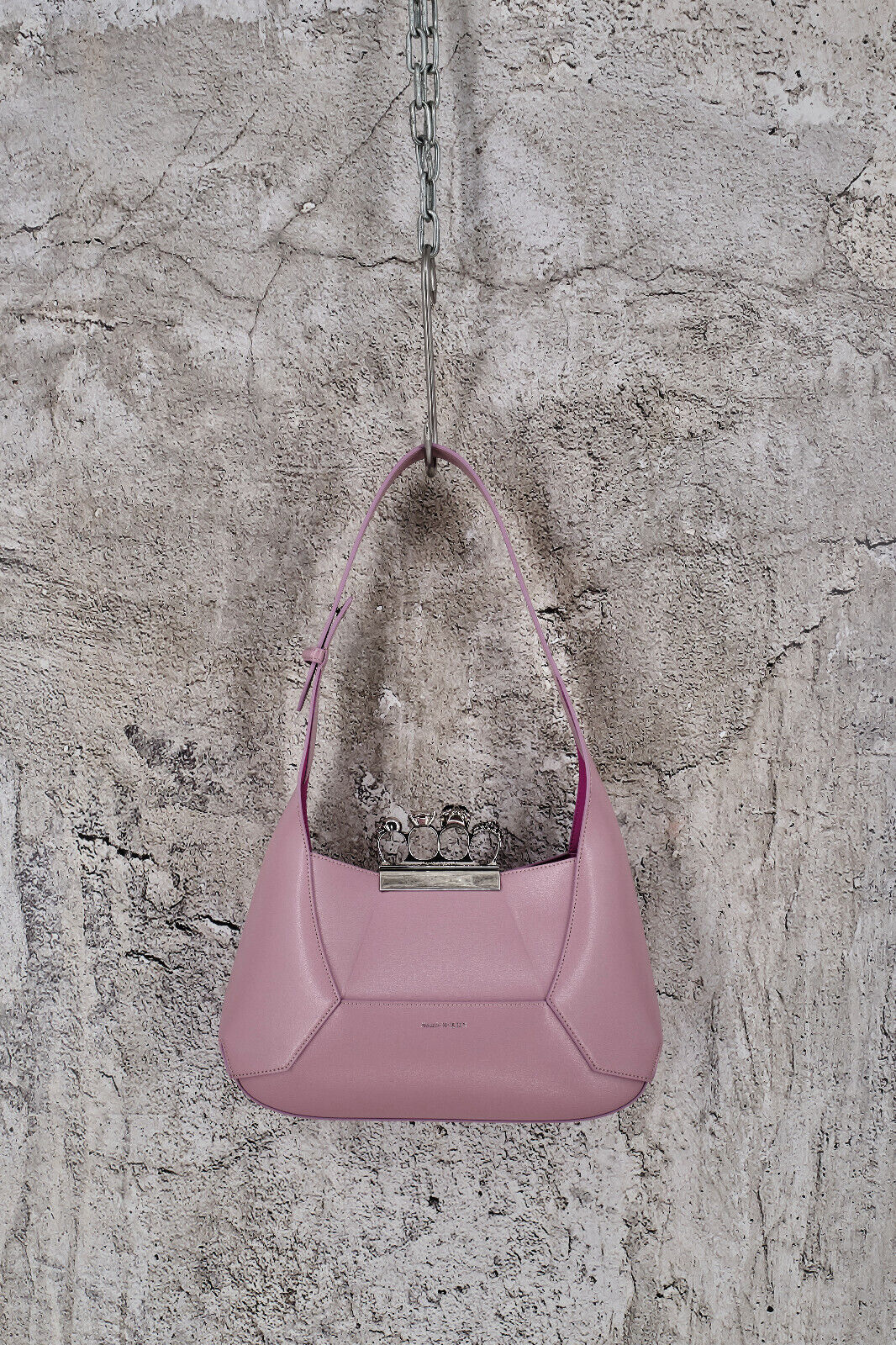 Brand New in Box Alexander Mcqueen Jewelled Hobo Leather Tote Bag in Antique Pink, 2890$ - 3