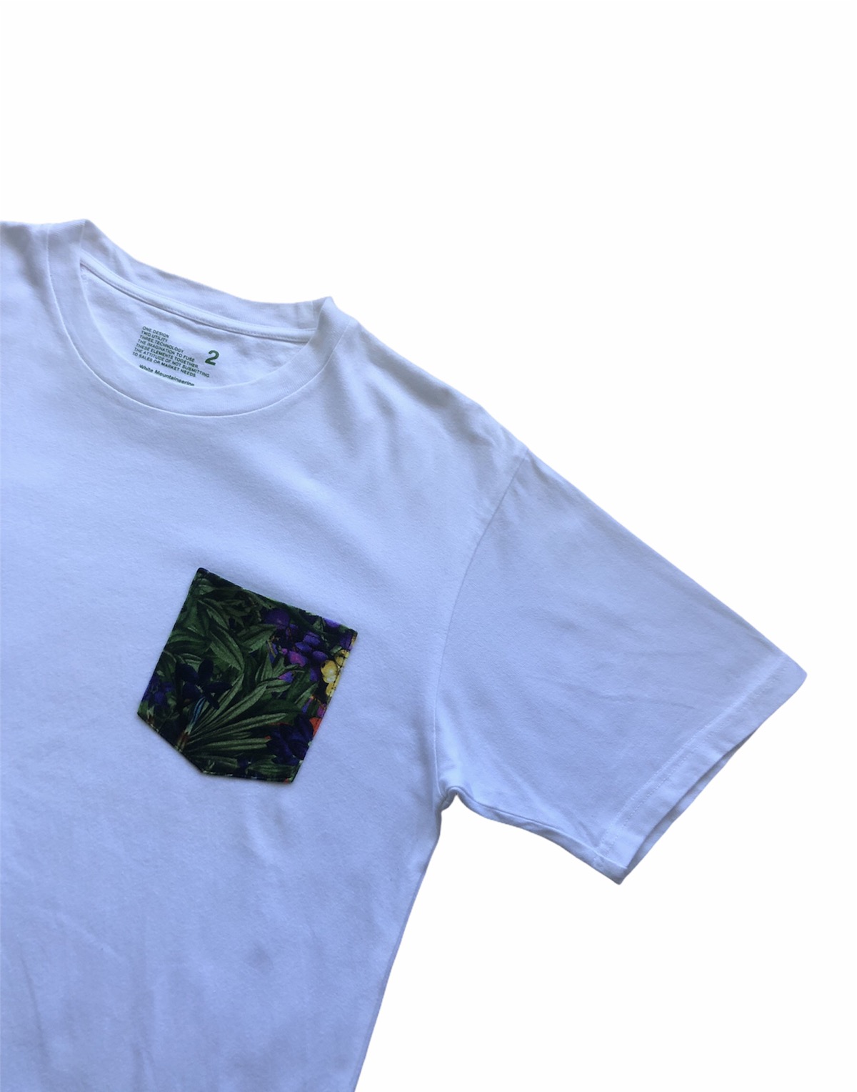 Attached Fabric Floral motif Pocket t shirt - 4