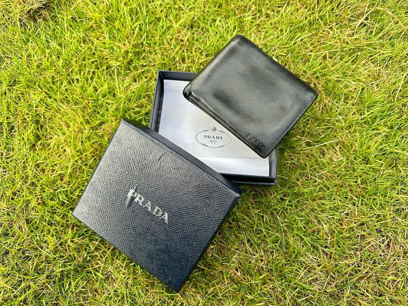 Authentic Prada Saffiano Leather Men Bi-Fold Wallet - 1