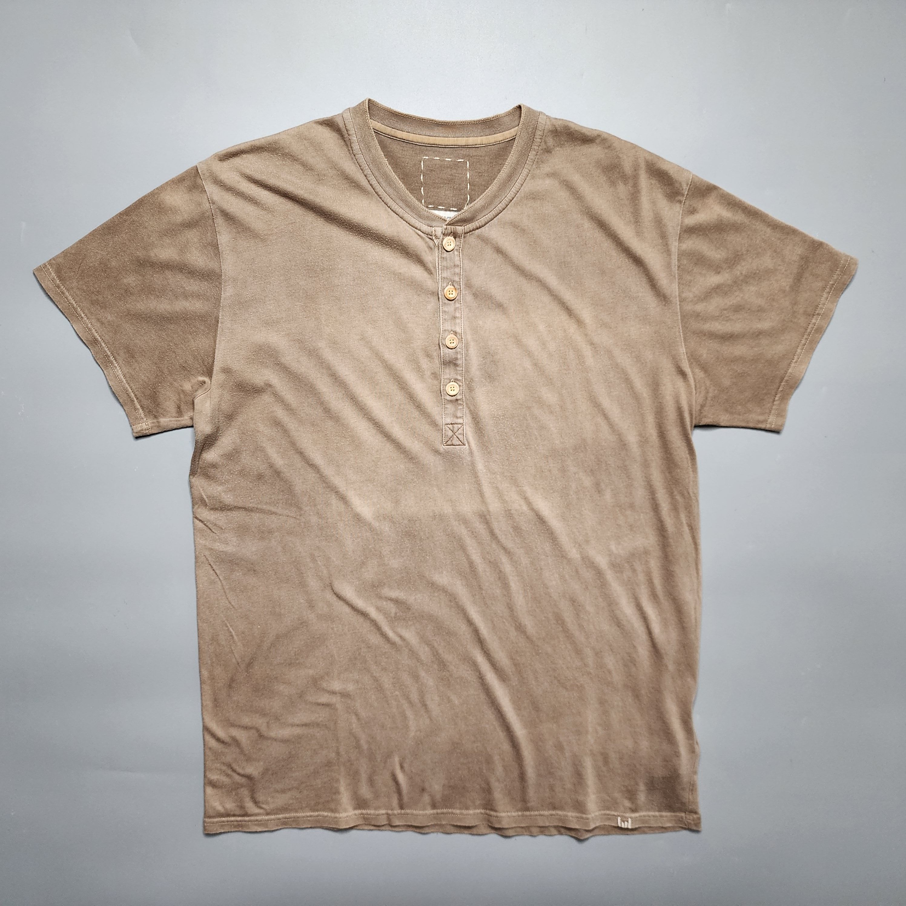 Visvim - N.D Mud Dye Henley T Shirt Giza - 1