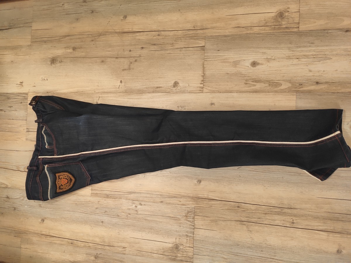 GRAIL! SS08 logo denim pants.Like Saint Laurent - 3