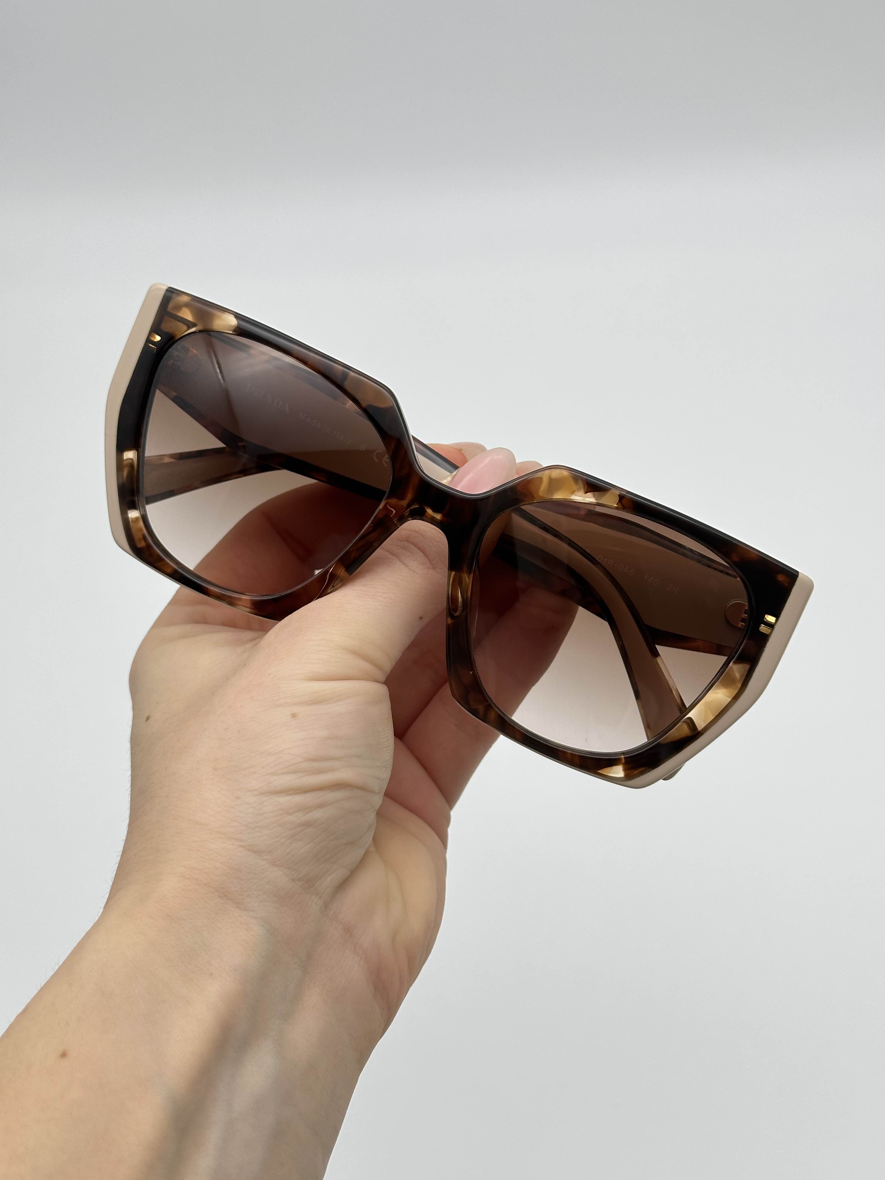 BRAND NEW PRADA PR15WS 01R0A6 Tortoise Caramel/Powder Brown Gradient Sunglasses - 3