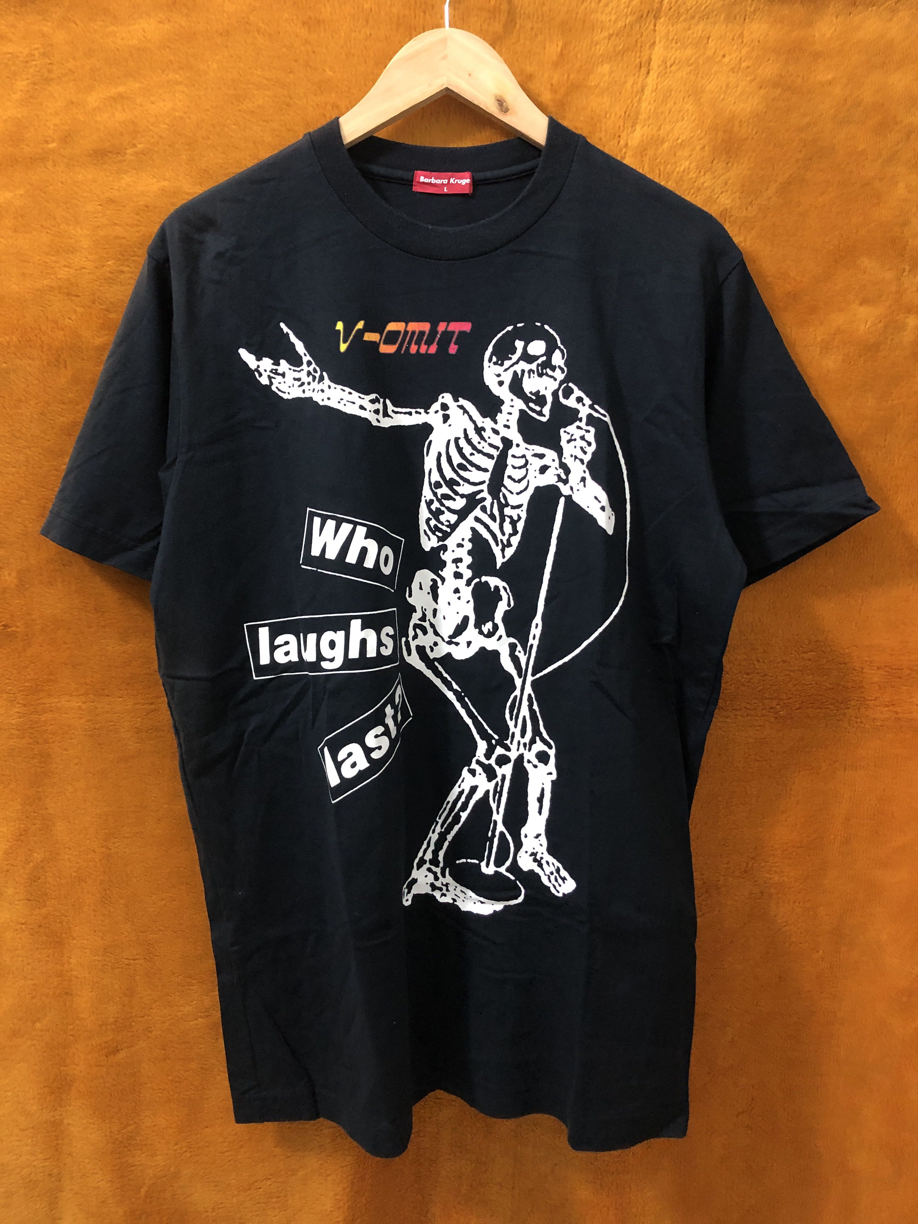 Barbara Kruger Who Laughs Last Skull Bones T-Shirt Supreme - 1